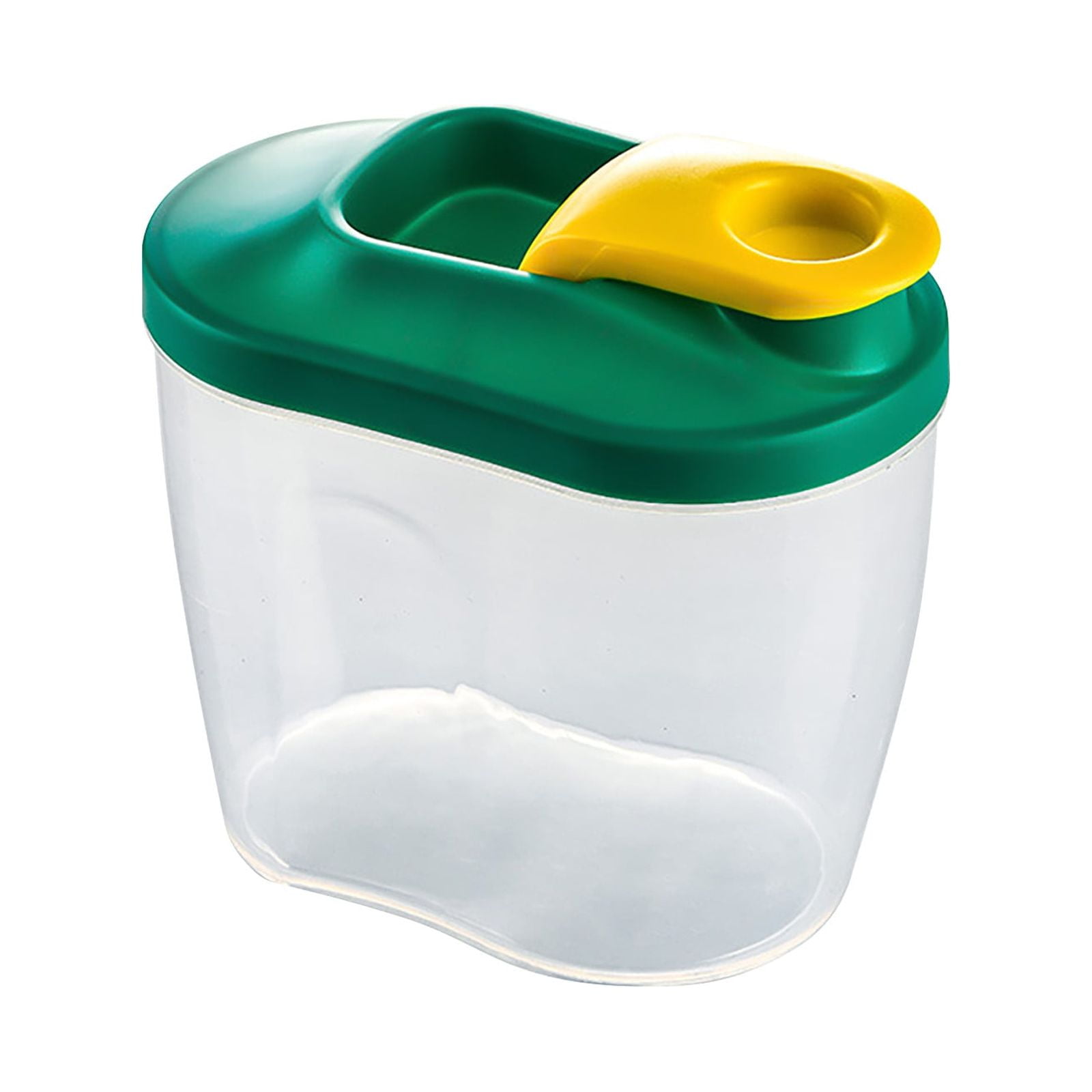 Airtight Storage Container with Lids, Plastic Pet Food Storage Container with Locking Lid,Pet Dog Cat Food Dispenser ,Clear Pet Dog Food Storage Bin Containers for Rice Grain(Green,4.72x7.68