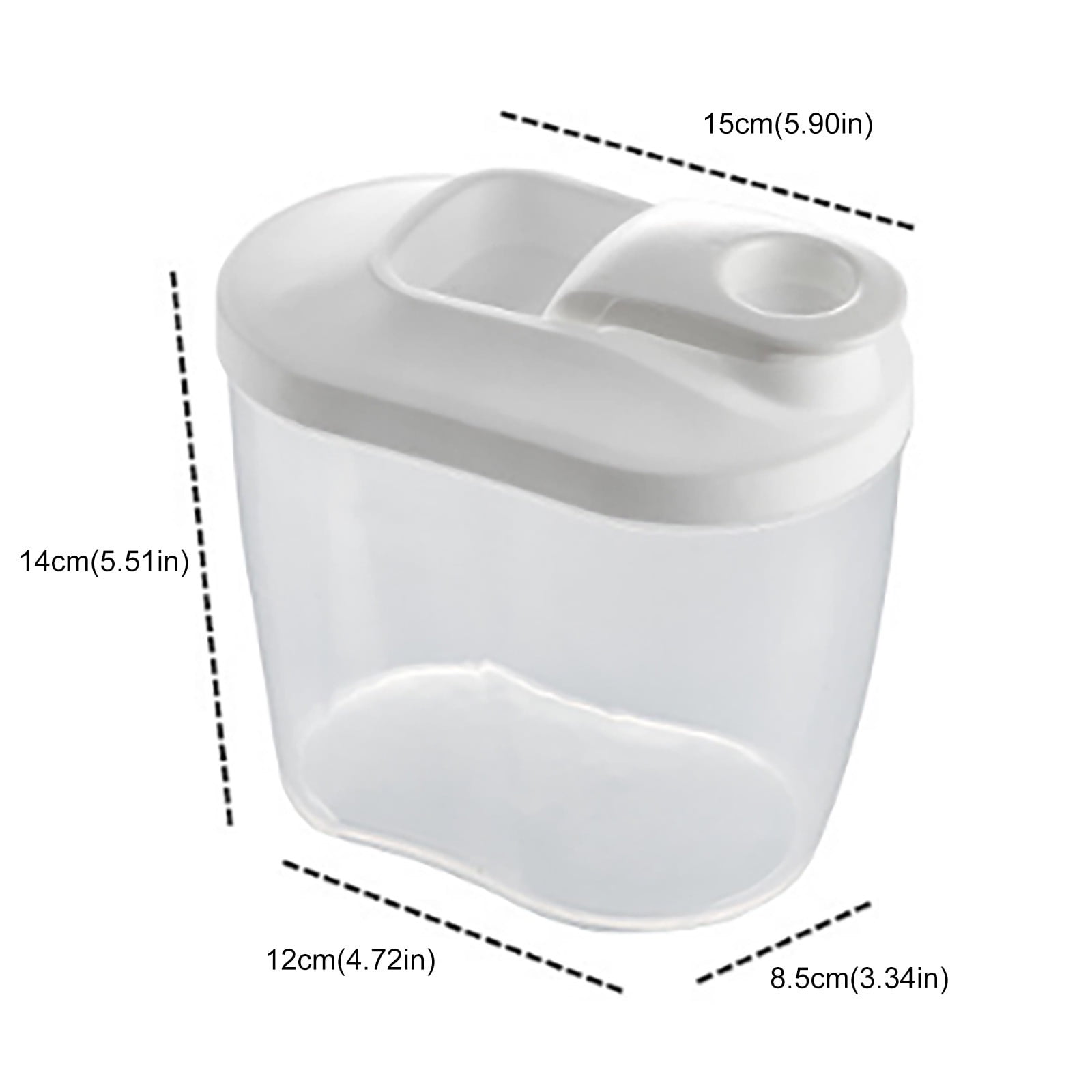 Airtight Storage Container with Lids, Plastic Pet Food Storage Container with Locking Lid,Pet Dog Cat Food Dispenser ,Clear Pet Dog Food Storage Bin Containers for Rice Grain(Green,4.72x7.68
