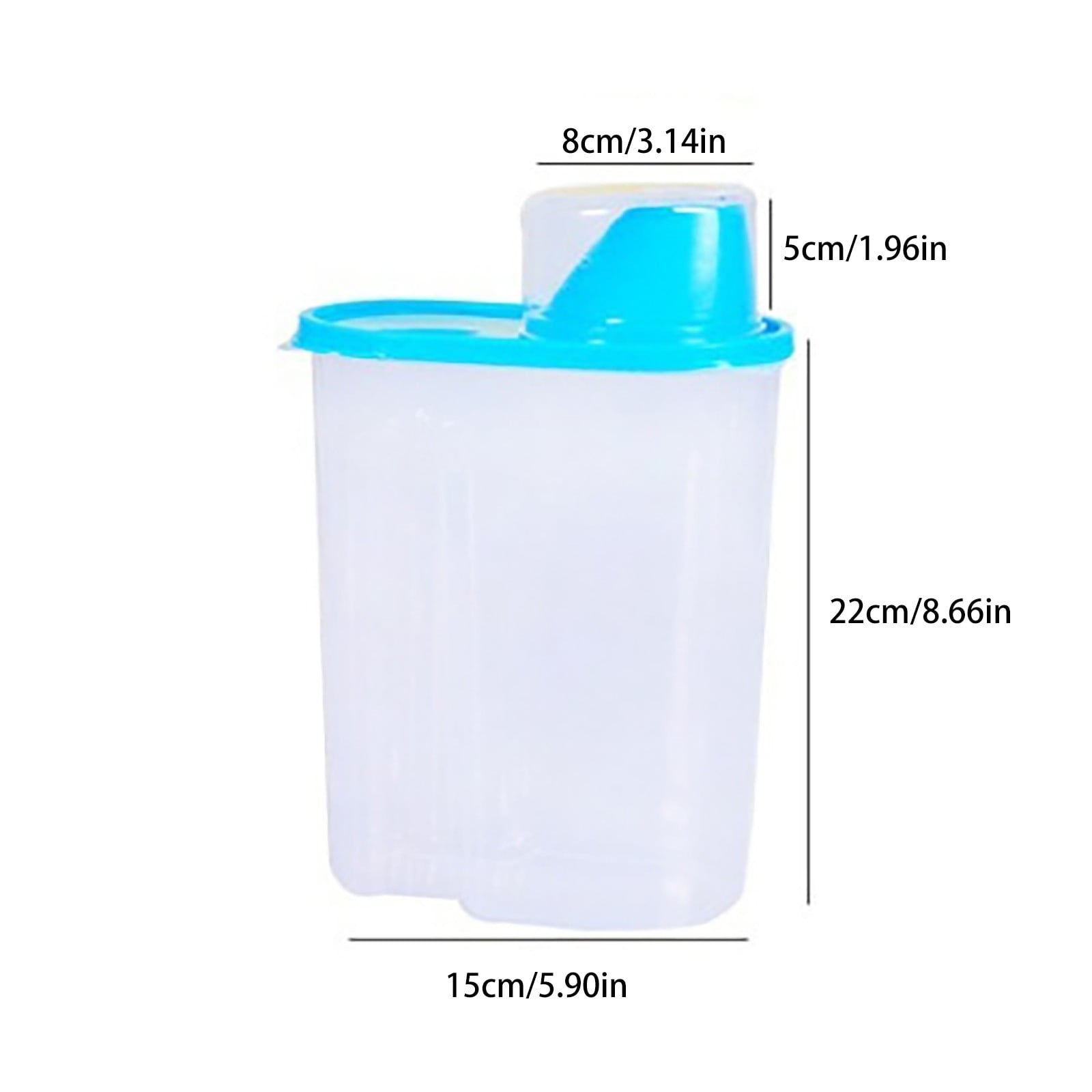 Airtight Storage Container with Lids, Plastic Pet Food Storage Container with Locking Lid,Pet Dog Cat Food Dispenser ,Clear Pet Dog Food Storage Bin Containers for Rice Grain(Green,4.72x7.68
