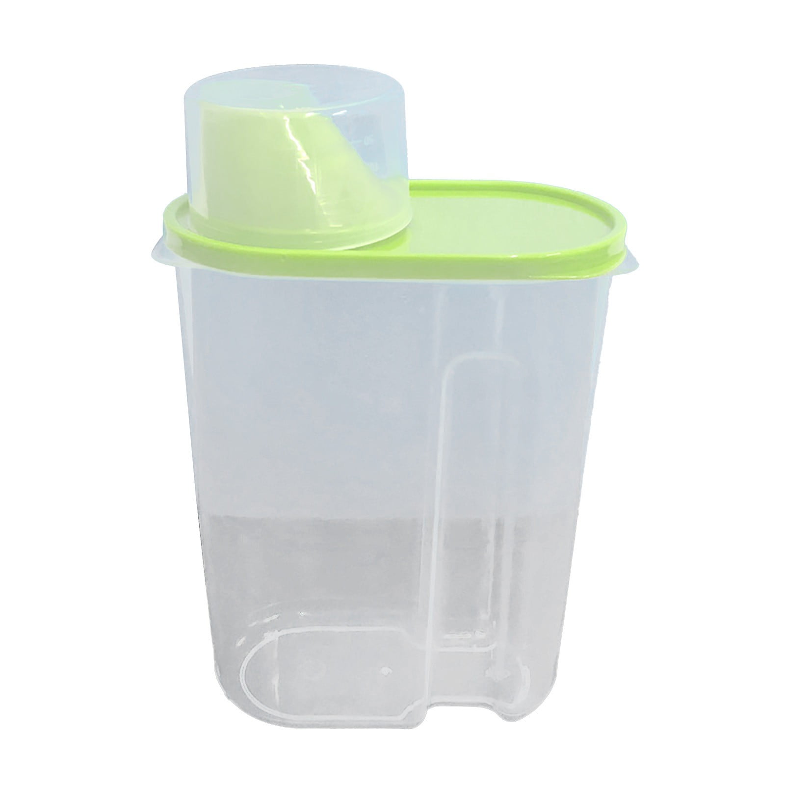 Airtight Storage Container with Lids, Plastic Pet Food Storage Container with Locking Lid,Pet Dog Cat Food Dispenser ,Clear Pet Dog Food Storage Bin Containers for Rice Grain(Green,4.72x7.68