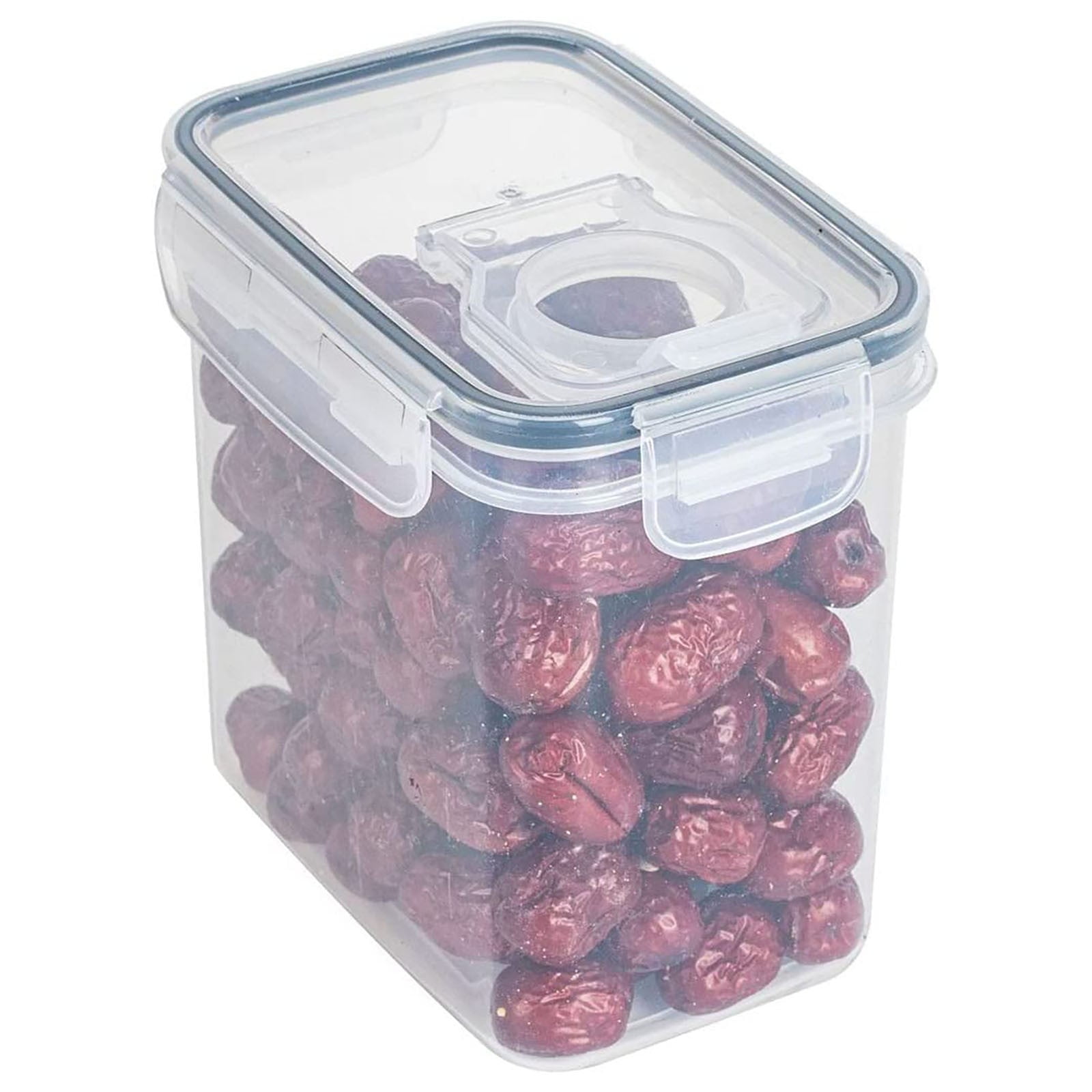 Airtight Storage Container with Lids, Plastic Pet Food Storage Container with Locking Lid,Pet Dog Cat Food Dispenser ,Clear Pet Dog Food Storage Bin Containers for Rice Grain(Green,4.72x7.68