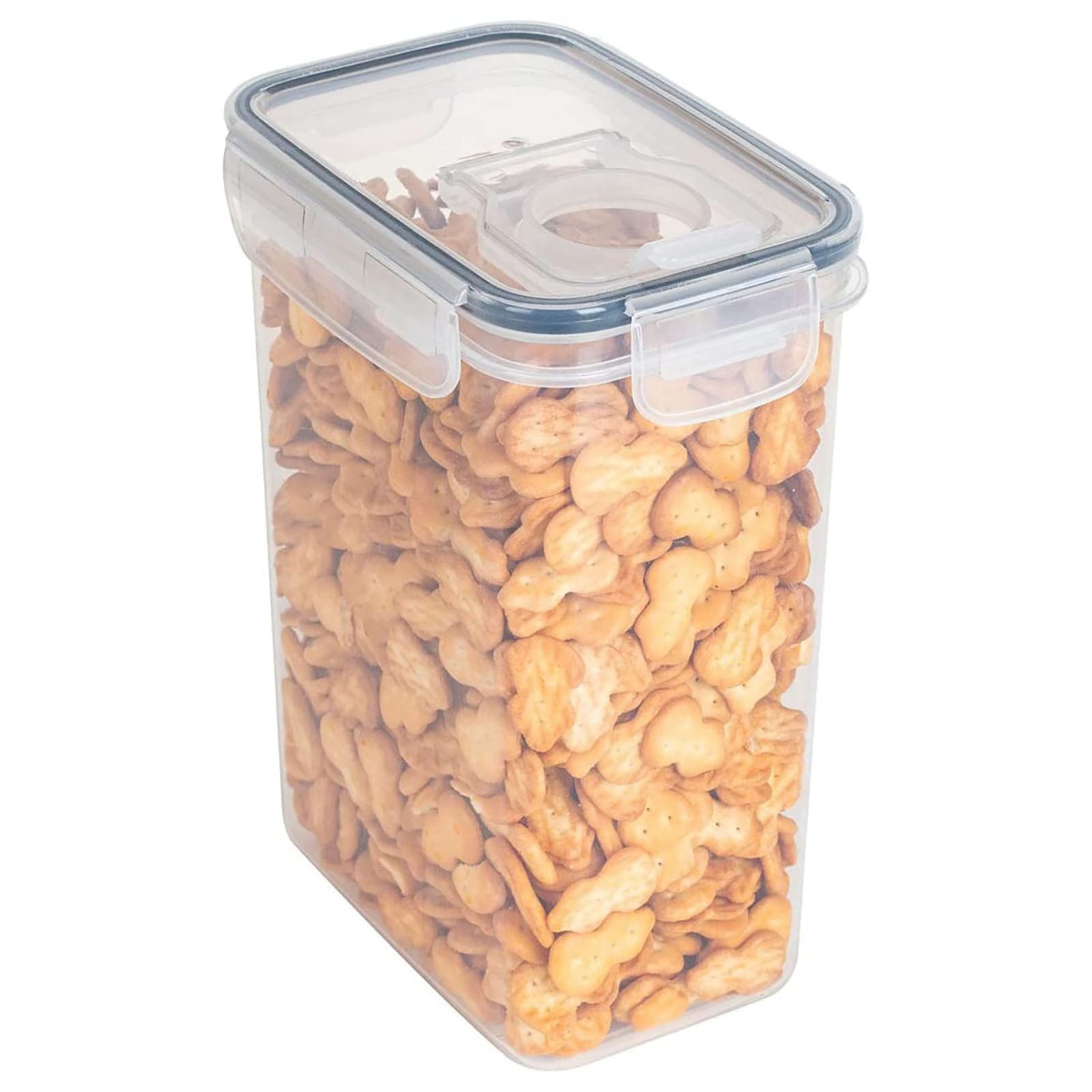 Airtight Storage Container with Lids, Plastic Pet Food Storage Container with Locking Lid,Pet Dog Cat Food Dispenser ,Clear Pet Dog Food Storage Bin Containers for Rice Grain(Green,4.72x7.68