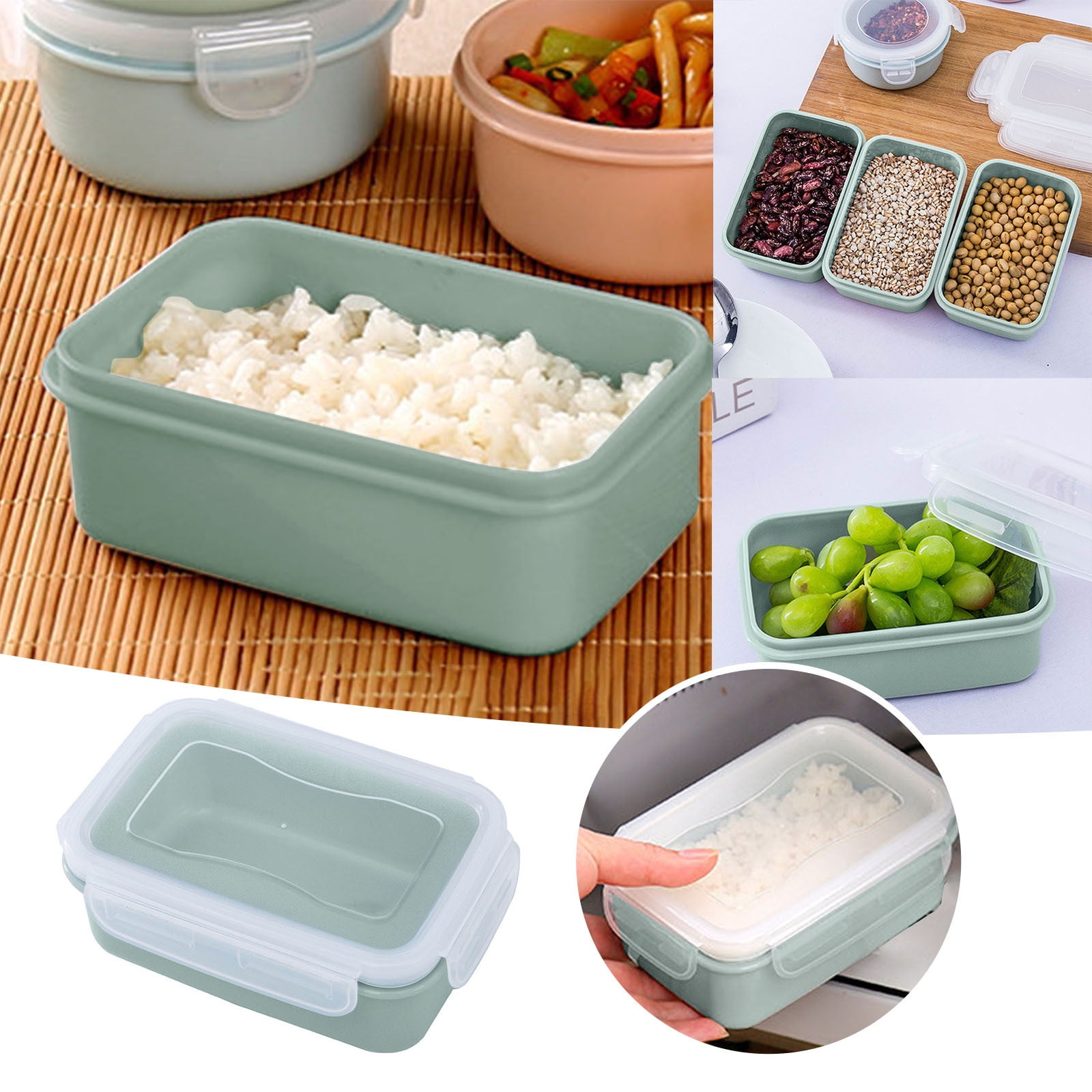 Plastic Meal Prep Containers with Lids, Food Storage Containers with Snap Locking Lids, Airtight Lunch Containers, Microwave, Oven, Freezer and Dishwasher (Blue/1 Pcs) 5.5x3.7 5.5