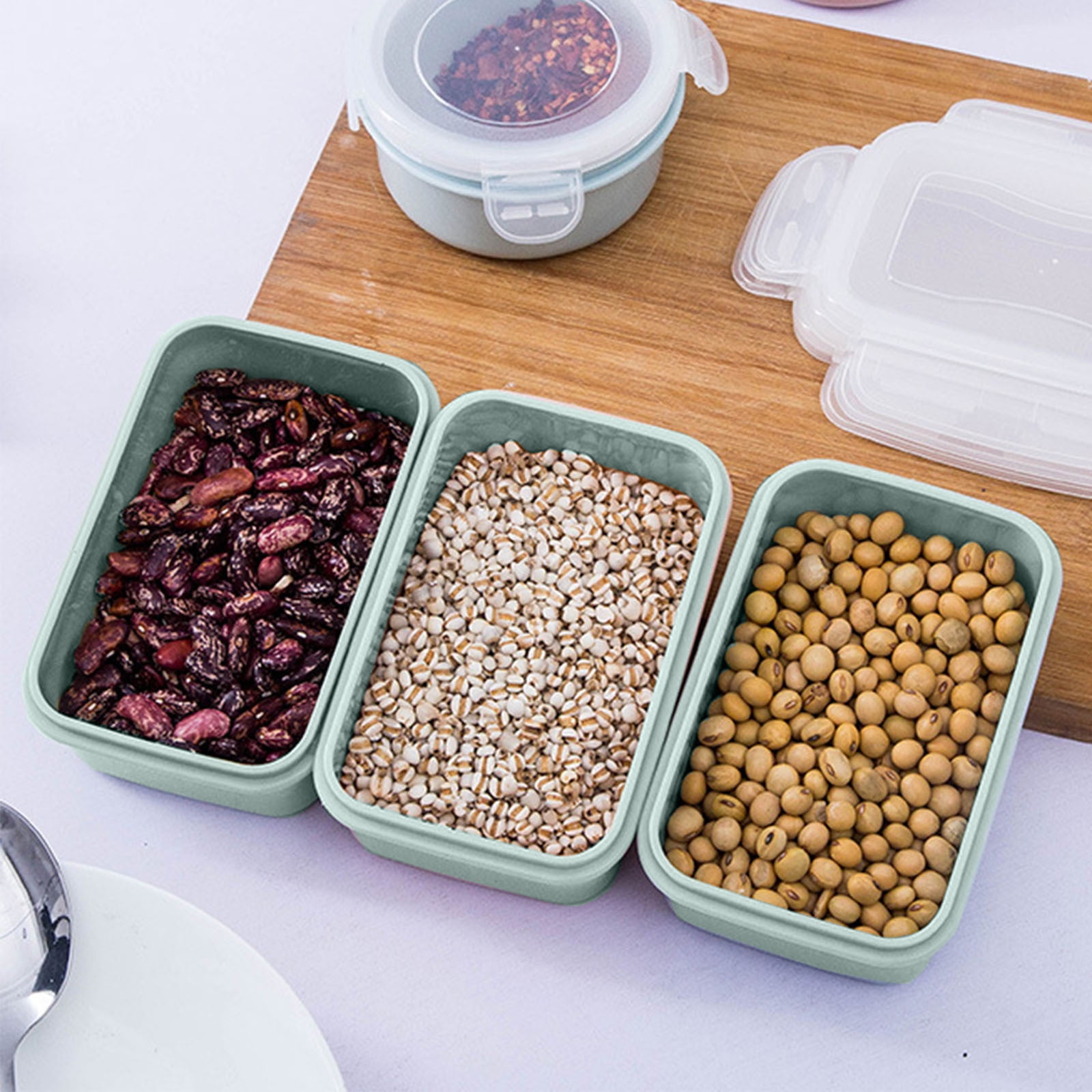 Plastic Meal Prep Containers with Lids, Food Storage Containers with Snap Locking Lids, Airtight Lunch Containers, Microwave, Oven, Freezer and Dishwasher (Blue/1 Pcs) 5.5x3.7 5.5