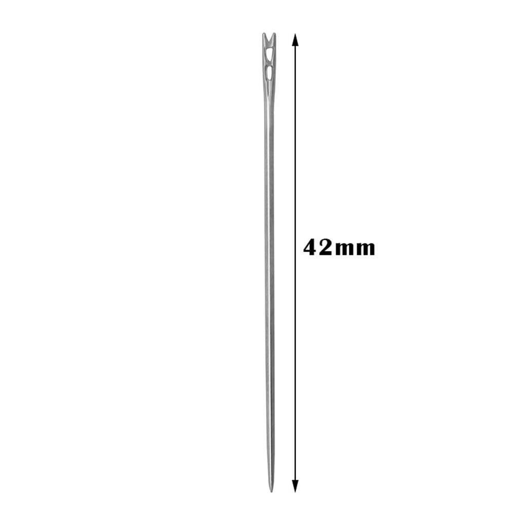 Large Eye Sharp Needles, Self Threading Needles for Hand Sewing, Easy to Thread Big Eye Sewing Needles, Embroidery Needles Blind Needles in 3 Sizes 1.38/1.5/1.65 in for DIY Embroidery Sewing, 12 Pcs Multisize Silver*3 Set - Image 6