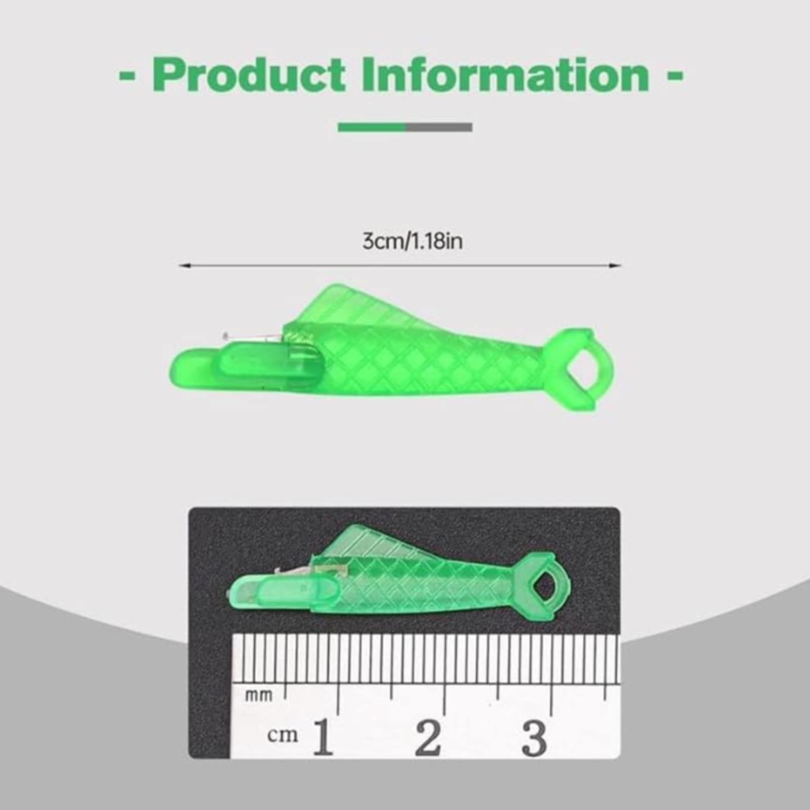 Fish Mouth Sewing Machine Needle Threader Upgraded Automatic Sewing Needle Threader,Simple Needle Threader Tool,Quick Sewing Machine Cycle Simple Needle Threader Tool(5 pcs-HotPink) 50 pcs-Green - Image 6