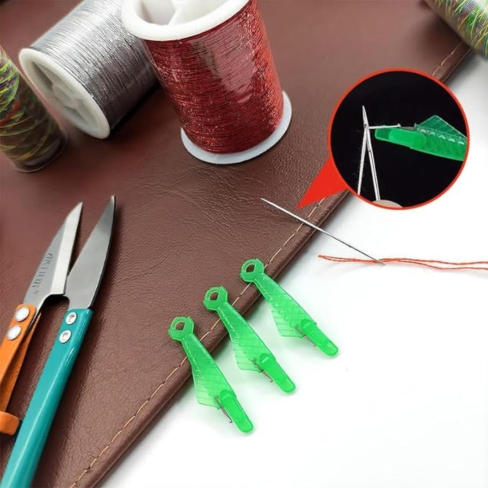 Fish Mouth Sewing Machine Needle Threader Upgraded Automatic Sewing Needle Threader,Simple Needle Threader Tool,Quick Sewing Machine Cycle Simple Needle Threader Tool(5 pcs-HotPink) 50 pcs-Green - Image 8