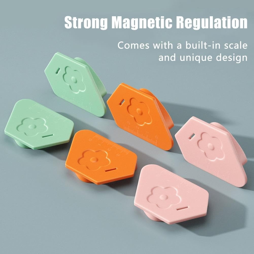 1Pcs Magnetic Seam Guide for Sewing Machine, Multifunctional Polygonal Hemmer Guide with Scale, Universal Sewing and Quilting Supplies Accessories Tools (Polygonal Seam Guide) (Orange) Pink - Image 4