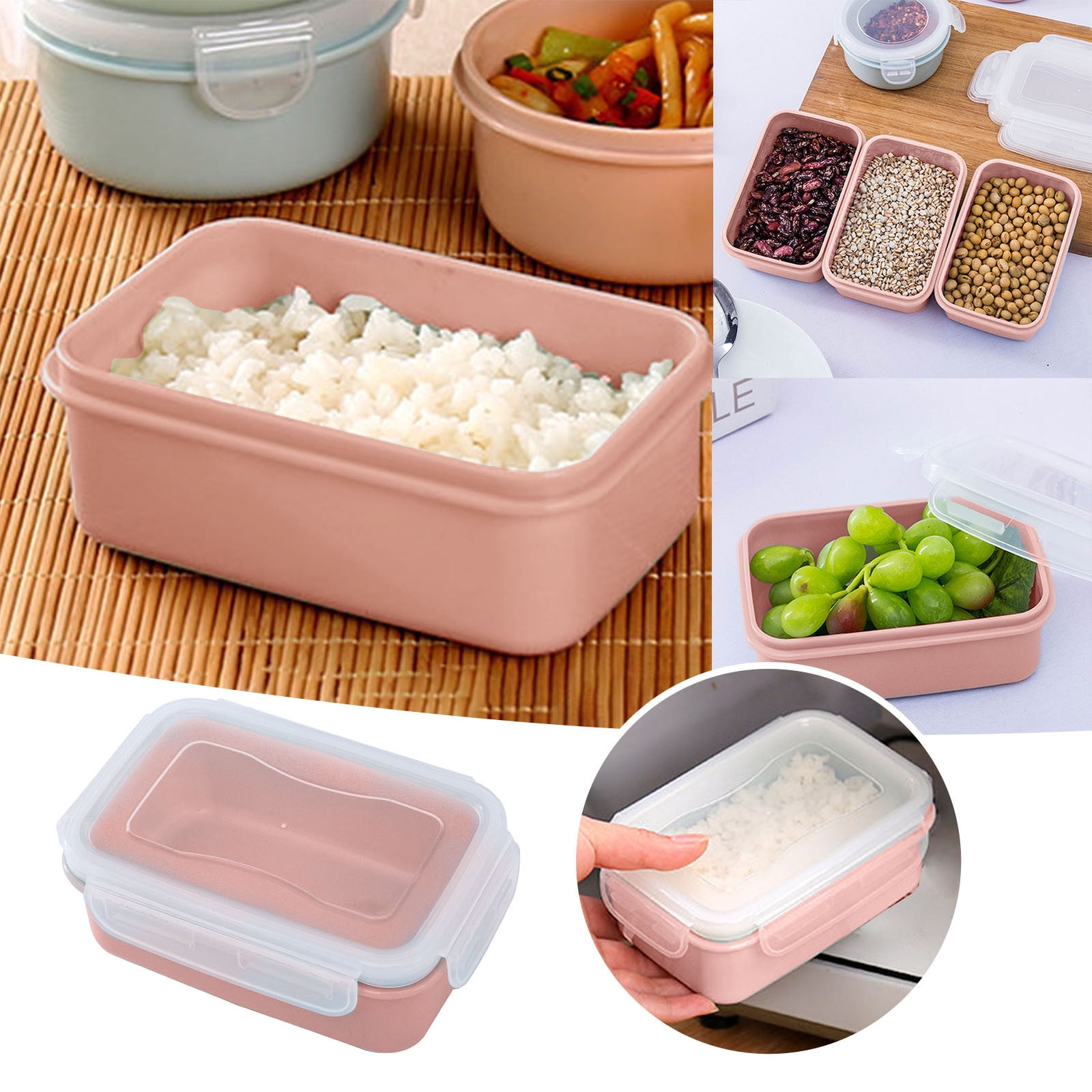 Plastic Meal Prep Containers with Lids, Food Storage Containers with Snap Locking Lids, Airtight Lunch Containers, Microwave, Oven, Freezer and Dishwasher (Red/1 Pcs) 5.5x3.7 5.5