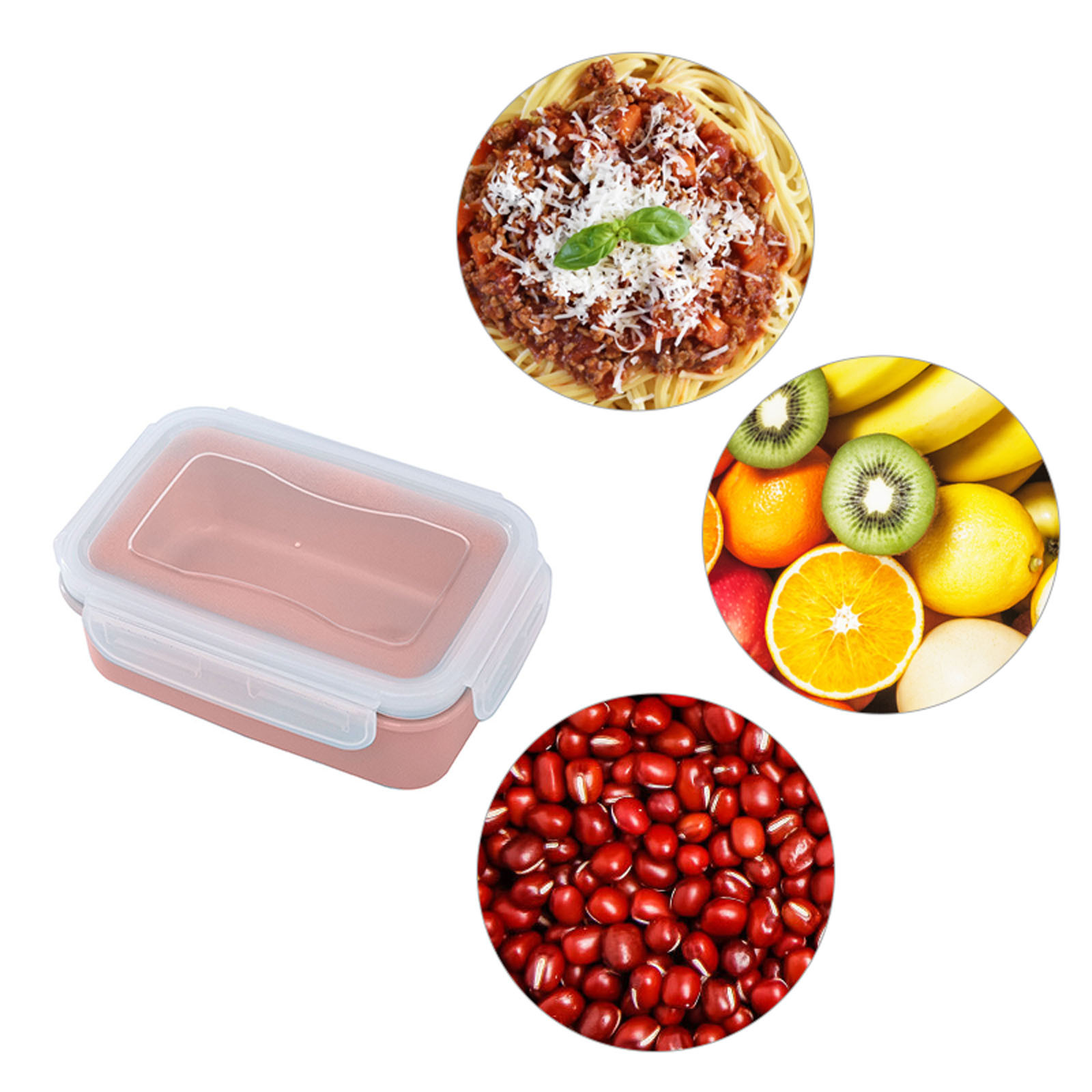 Plastic Meal Prep Containers with Lids, Food Storage Containers with Snap Locking Lids, Airtight Lunch Containers, Microwave, Oven, Freezer and Dishwasher (Red/1 Pcs) 5.5x3.7 5.5