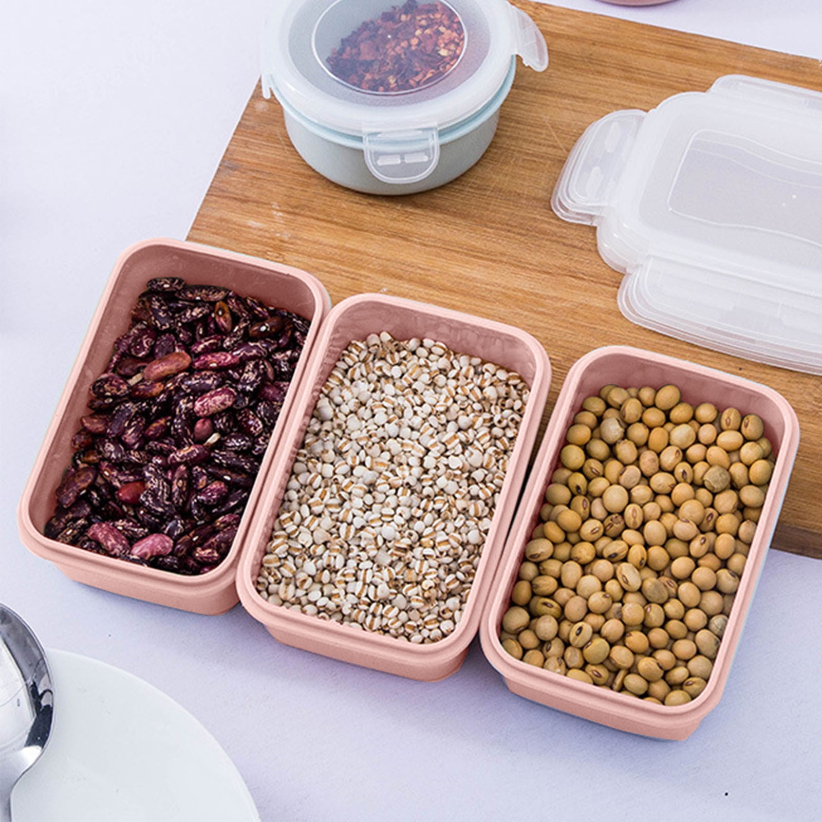 Plastic Meal Prep Containers with Lids, Food Storage Containers with Snap Locking Lids, Airtight Lunch Containers, Microwave, Oven, Freezer and Dishwasher (Red/1 Pcs) 5.5x3.7 5.5