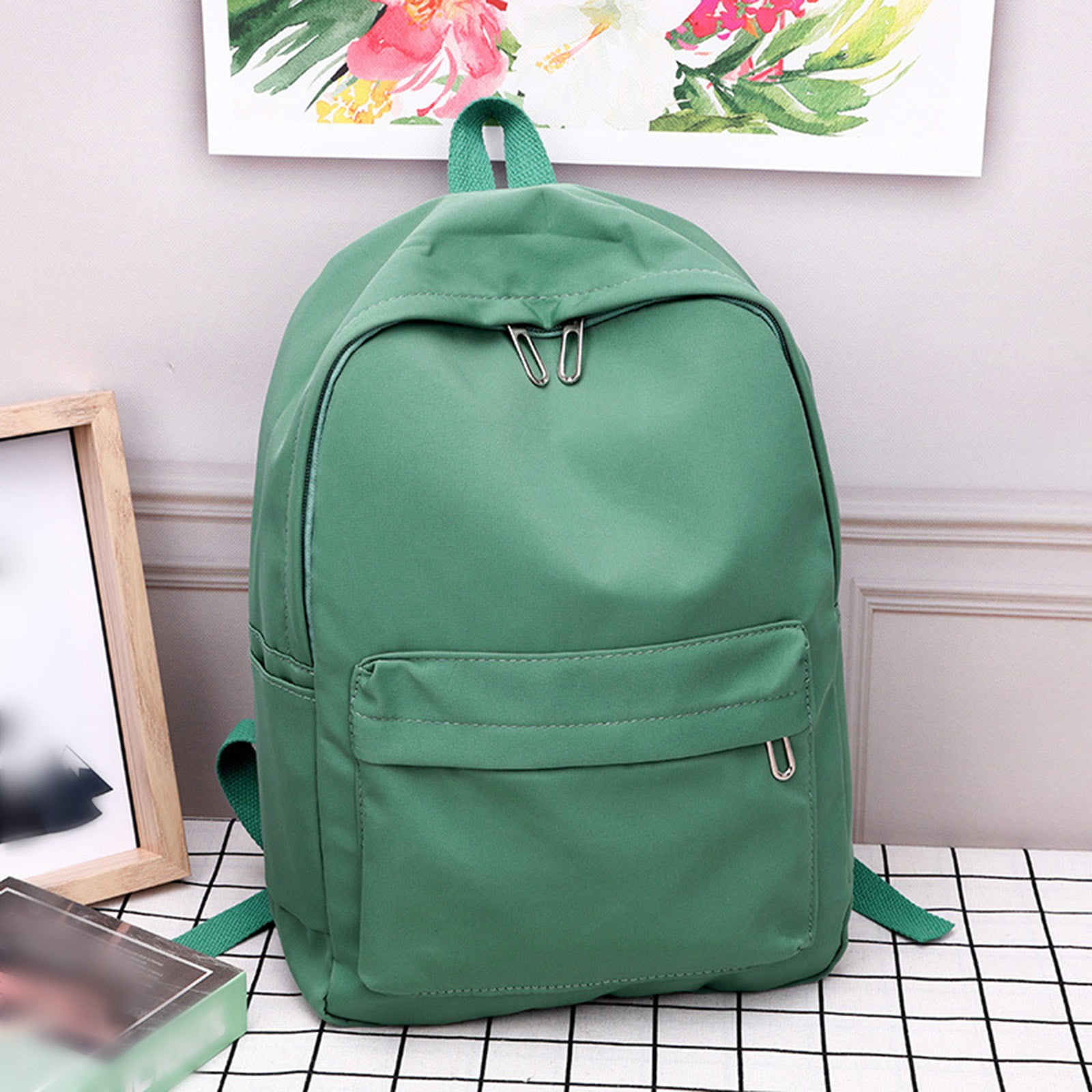 1 Pcs Travel Backpack,Cute Custom BookBag with Detachable Bear,Travel Backapck for Women/Men Casual Laptop Bookbag,Large Capacity Backpack for Birthday Gift,Christmas Gift,8.6x11 in(Green) Z2-Green - Image 4