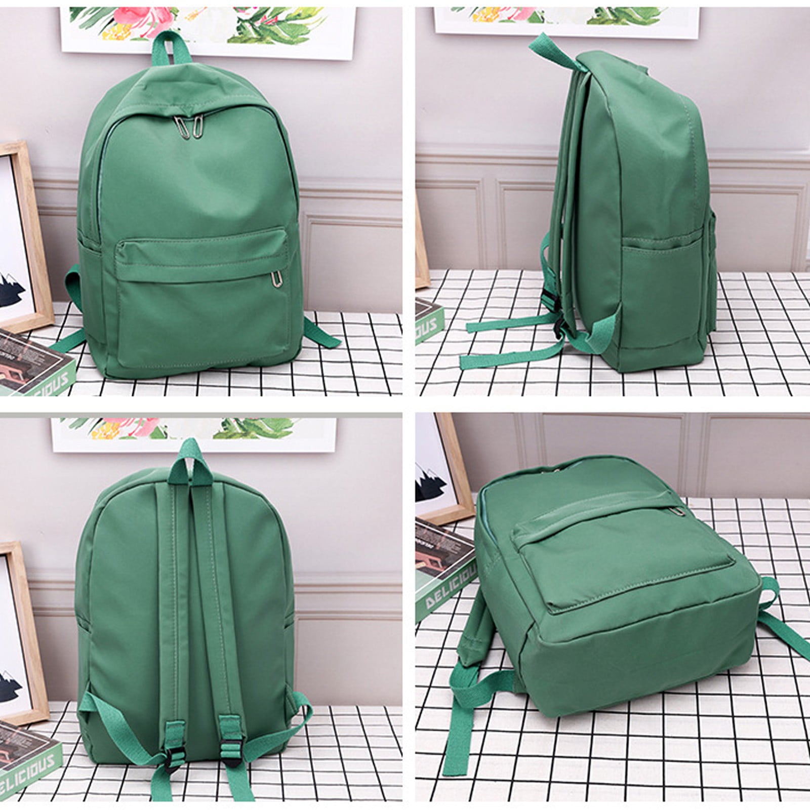 1 Pcs Travel Backpack,Cute Custom BookBag with Detachable Bear,Travel Backapck for Women/Men Casual Laptop Bookbag,Large Capacity Backpack for Birthday Gift,Christmas Gift,8.6x11 in(Green) Z2-Green - Image 7