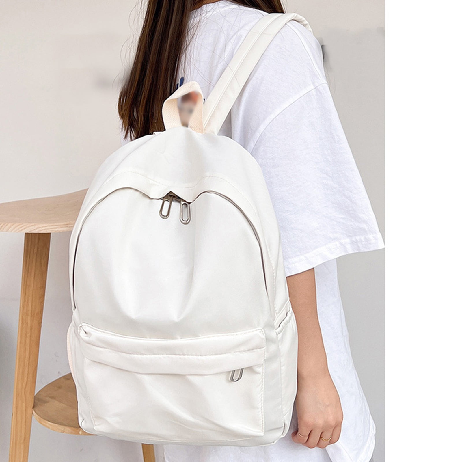 1 Pcs Travel Backpack,Cute Custom BookBag with Detachable Bear,Travel Backapck for Women/Men Casual Laptop Bookbag,Large Capacity Backpack for Birthday Gift,Christmas Gift,8.6x11 in(Green) Z2-White - Image 6