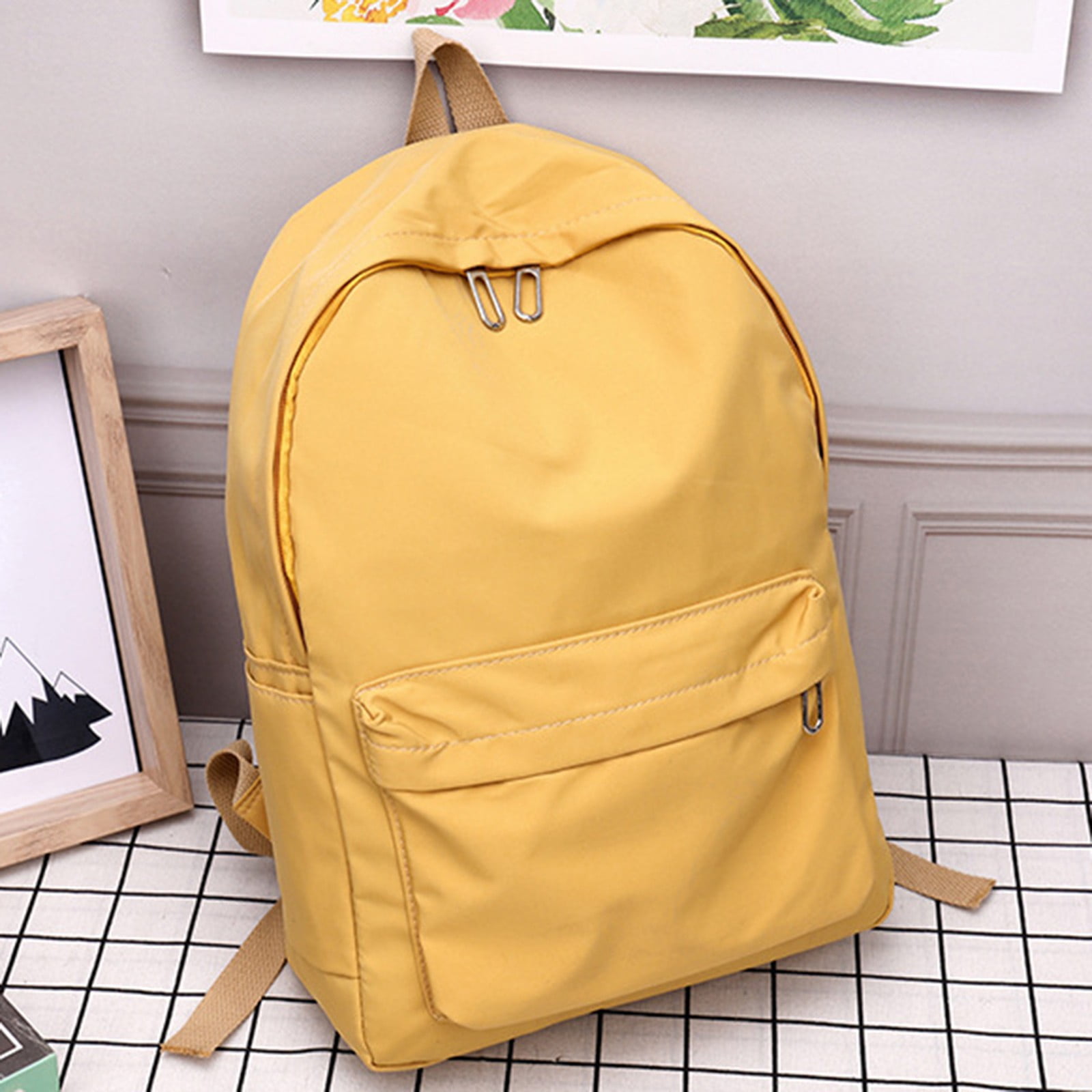 1 Pcs Travel Backpack,Cute Custom BookBag with Detachable Bear,Travel Backapck for Women/Men Casual Laptop Bookbag,Large Capacity Backpack for Birthday Gift,Christmas Gift,8.6x11 in(Green) Z2-Yellow - Image 2