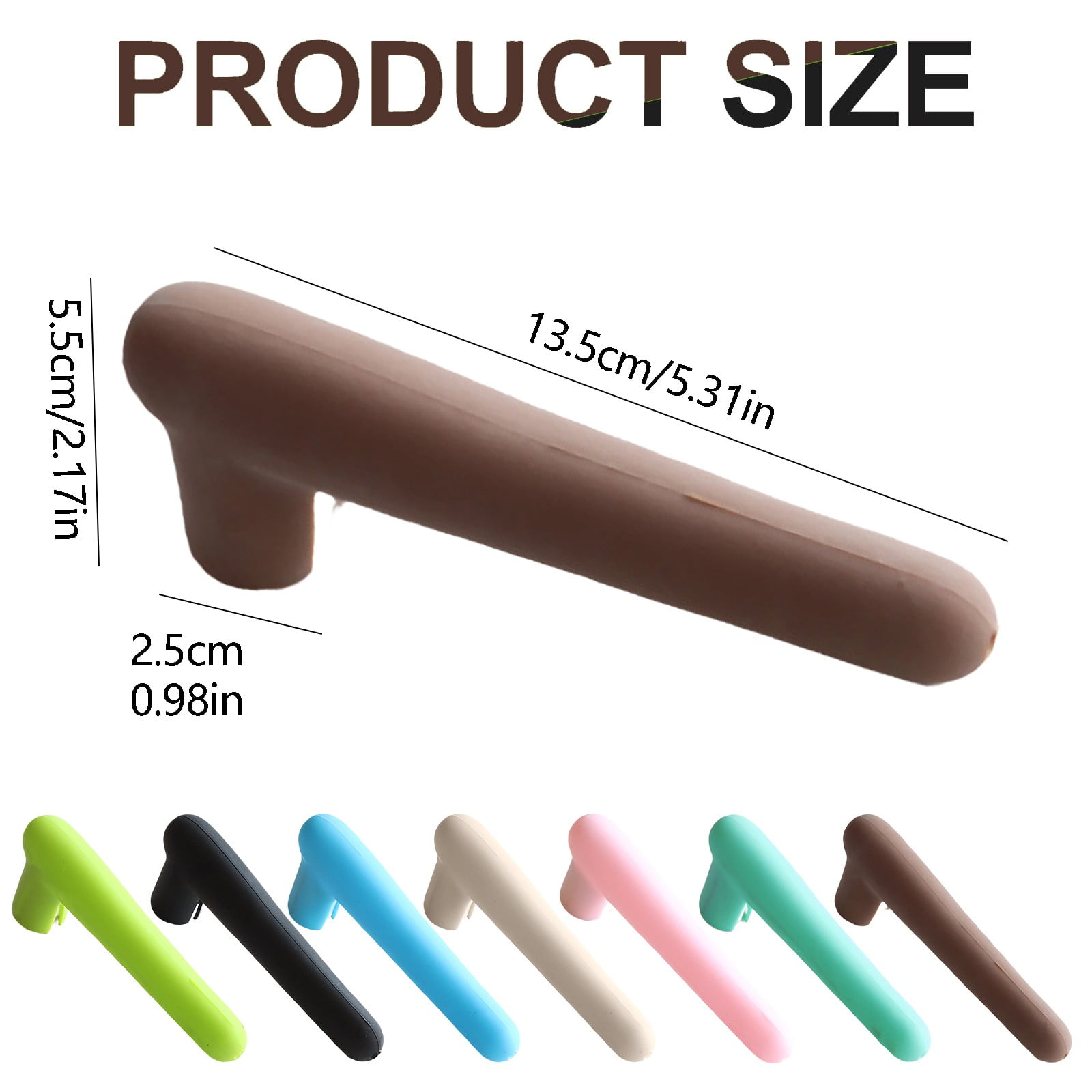 Door Handle Covers, Heavy Duty Door Knob Covers Silicone Door Handle Glove Covers Anti-Static Safety Door Knob Protector for Flat Square Door Levers (Beige/1 Pcs) 5.31x2.17 5.31