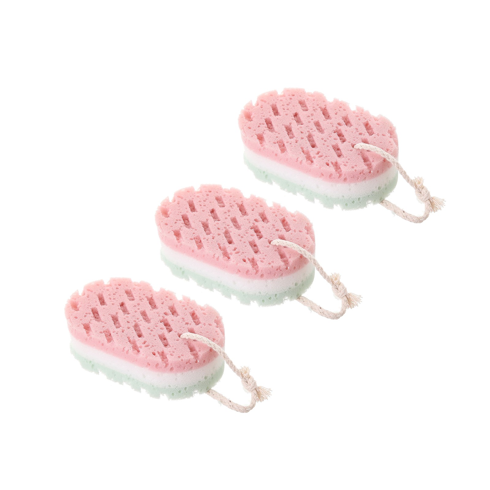 Cleansing loofah Bath Sponge, Magic Exfoliating Bath Sponge, Shower deep exfoliating Sponge, Rich Foam Bath Sponge, 3-Pack Large Size, 5.9x3.54x1.96 5.9