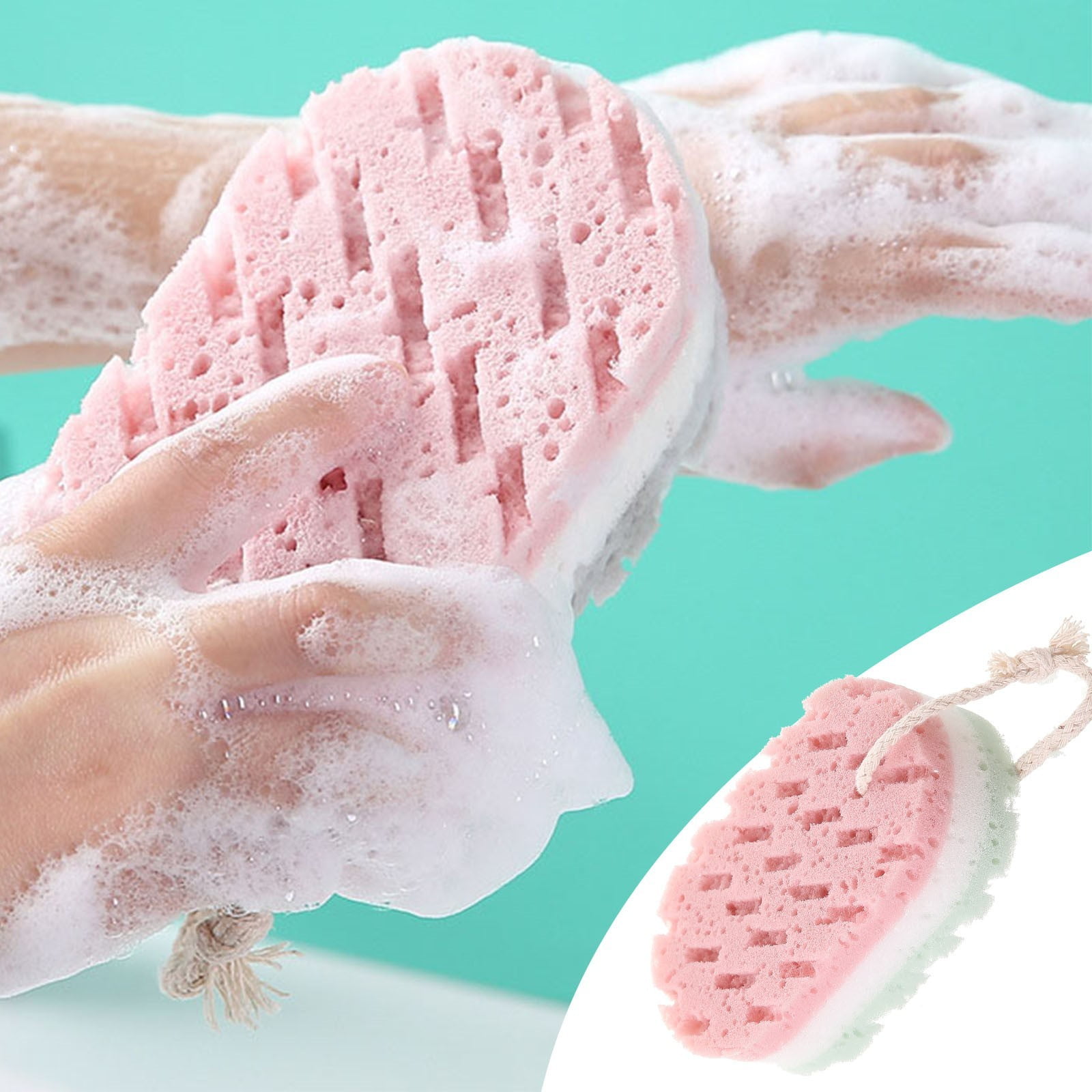 Cleansing loofah Bath Sponge, Magic Exfoliating Bath Sponge, Shower deep exfoliating Sponge, Rich Foam Bath Sponge, 3-Pack Large Size, 5.9x3.54x1.96 5.9