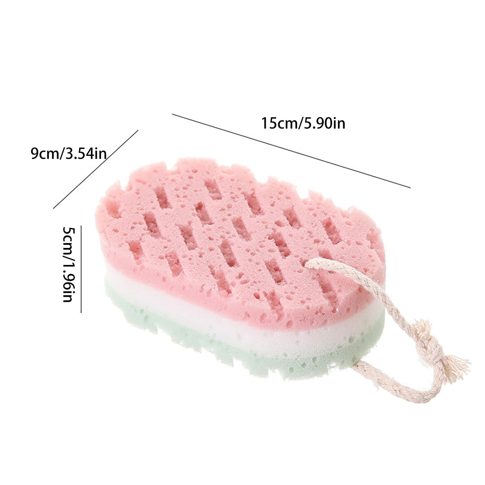 Cleansing loofah Bath Sponge, Magic Exfoliating Bath Sponge, Shower deep exfoliating Sponge, Rich Foam Bath Sponge, 3-Pack Large Size, 5.9x3.54x1.96 5.9