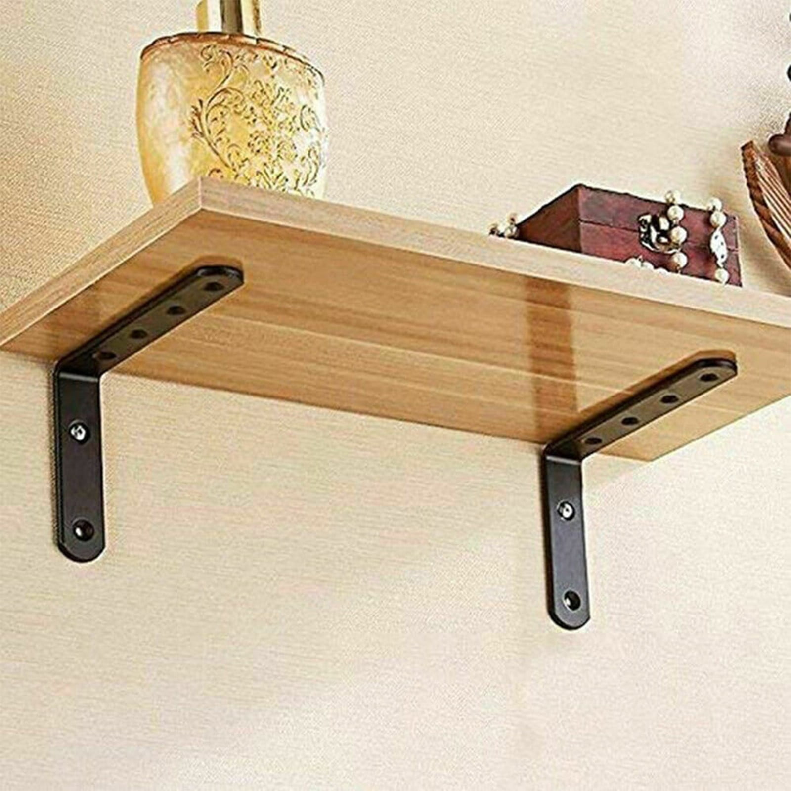 Black L Brackets for Wood, 4.92