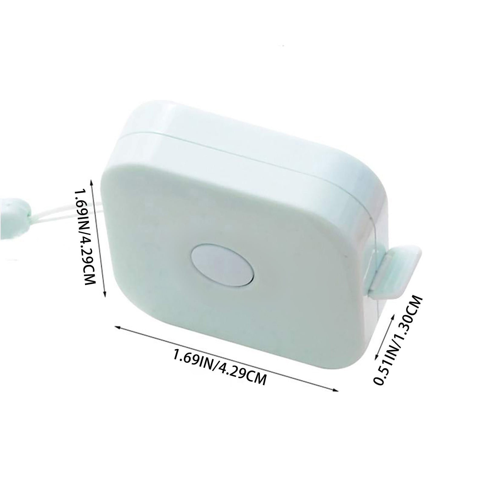 Soft Tape Measure Retractable Measuring for Body Fabric Sewing Tailor Cloth Knitting Craft,Weight Loss Measurements Retractable 60-inch 1.5 Meter,Small Push ButtonDouble Scales Rulers,Beige Green - Image 2