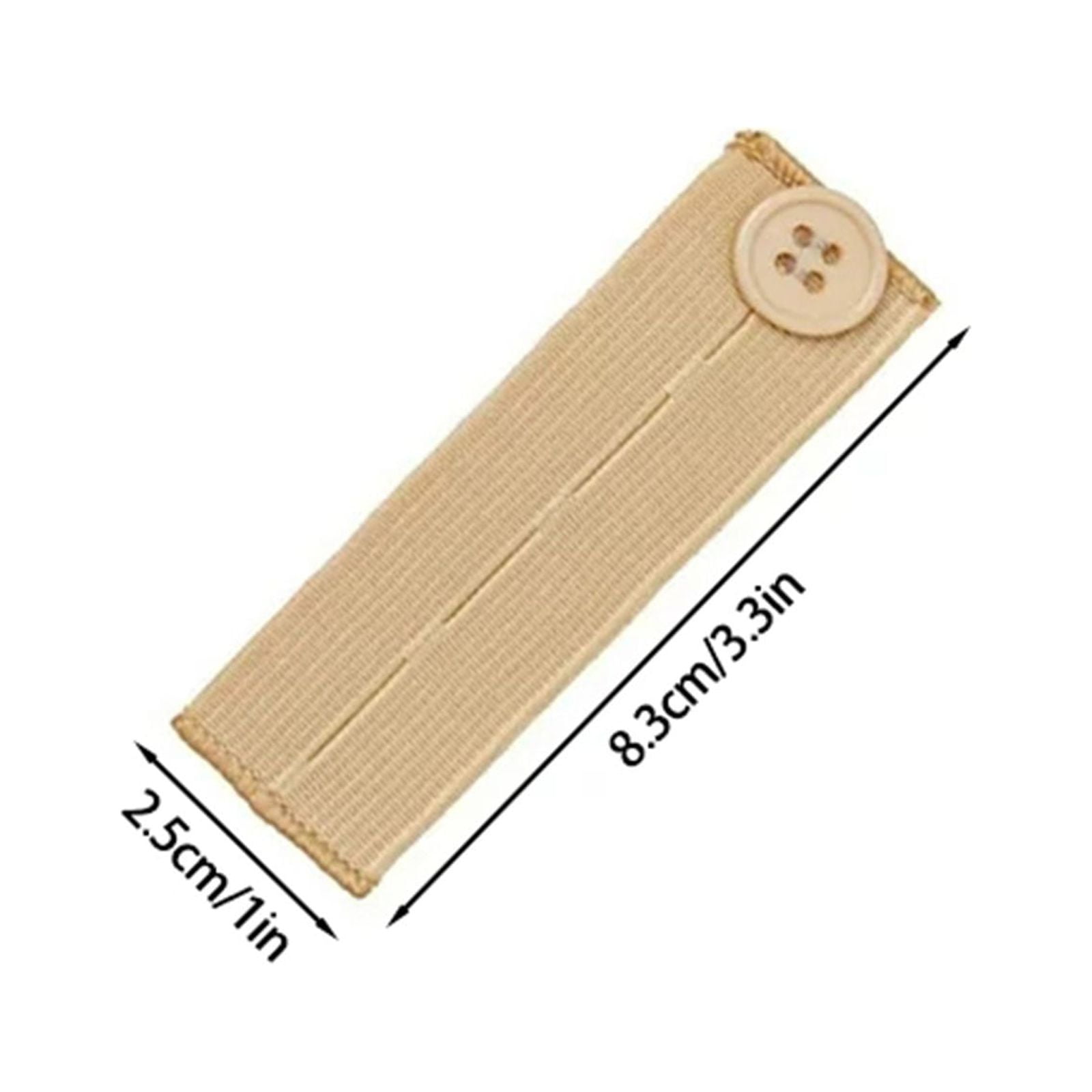 Adjustable Elastic Button Extender, 4 Pack Colour Elastic Button Extenders for Men and Women, Waist Extenders Waistband for Jeans Pants Trousers, 3.3x1.0 3.3