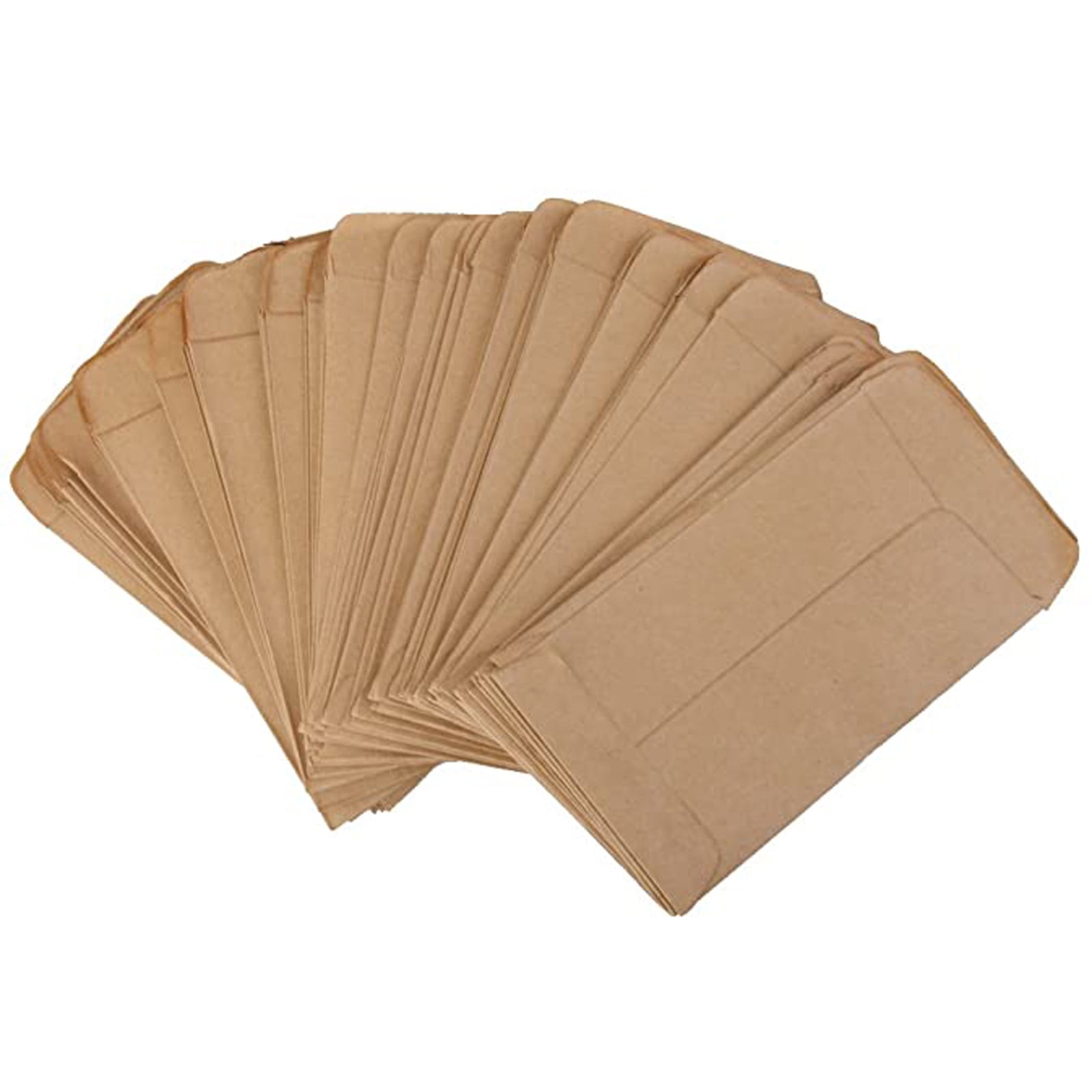 100 Pieces Seed Saving Envelopes Packets Resealable Self Adhesive Paper Envelopes,Kraft Paper Bags,Greaseproof Envelopes,for Flower Vegetable Seeds Storage,Snack, Cookie,Popcorn(Yellow) Yellow - Image 1