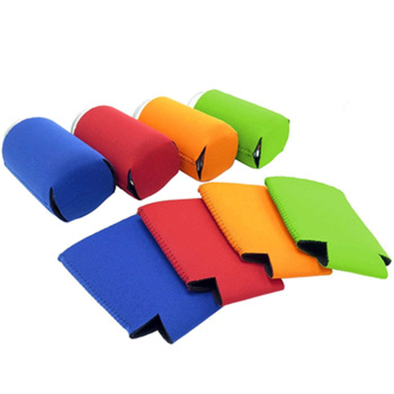 1 Pcs Blank Beer Can Coolers Sleeves,Can Covers Beer Keeps Beer Cold and Hands Warm,Bottle Sleeves Coolers Holder Non-slip nylon Can Coolier Sleeves,Open Bottom,2.75x5.11 in(Pink2) Z1-Light Yellow - Image 3
