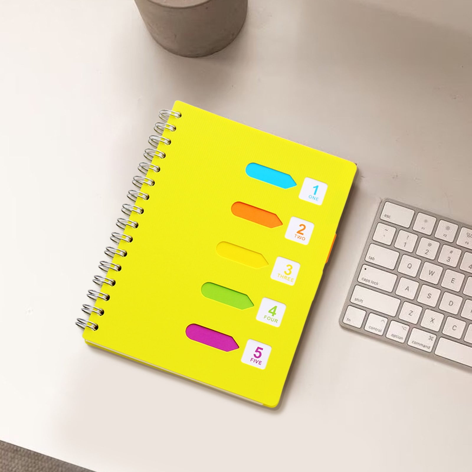 5 Subject Notebook College Ruled,Small Spiral Notebook 5x7 with Removable Divider Tabs, Lined Spiral Notebook for Women,220 Pages A5 Spiral Notebooks for Note Taking,Blue Hot Pink - Image 8