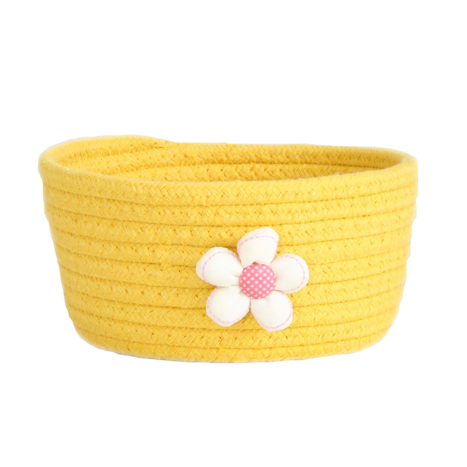 Small Woven Storage Baskets ,Cotton Rope Woven Rattan Baskets,Shelf Toy Basket,Closet Organizer Bins,Small Storage Baskets for OrganizingShallow Basket,Tiny Oval Shallow Baskets,6.3x3.15