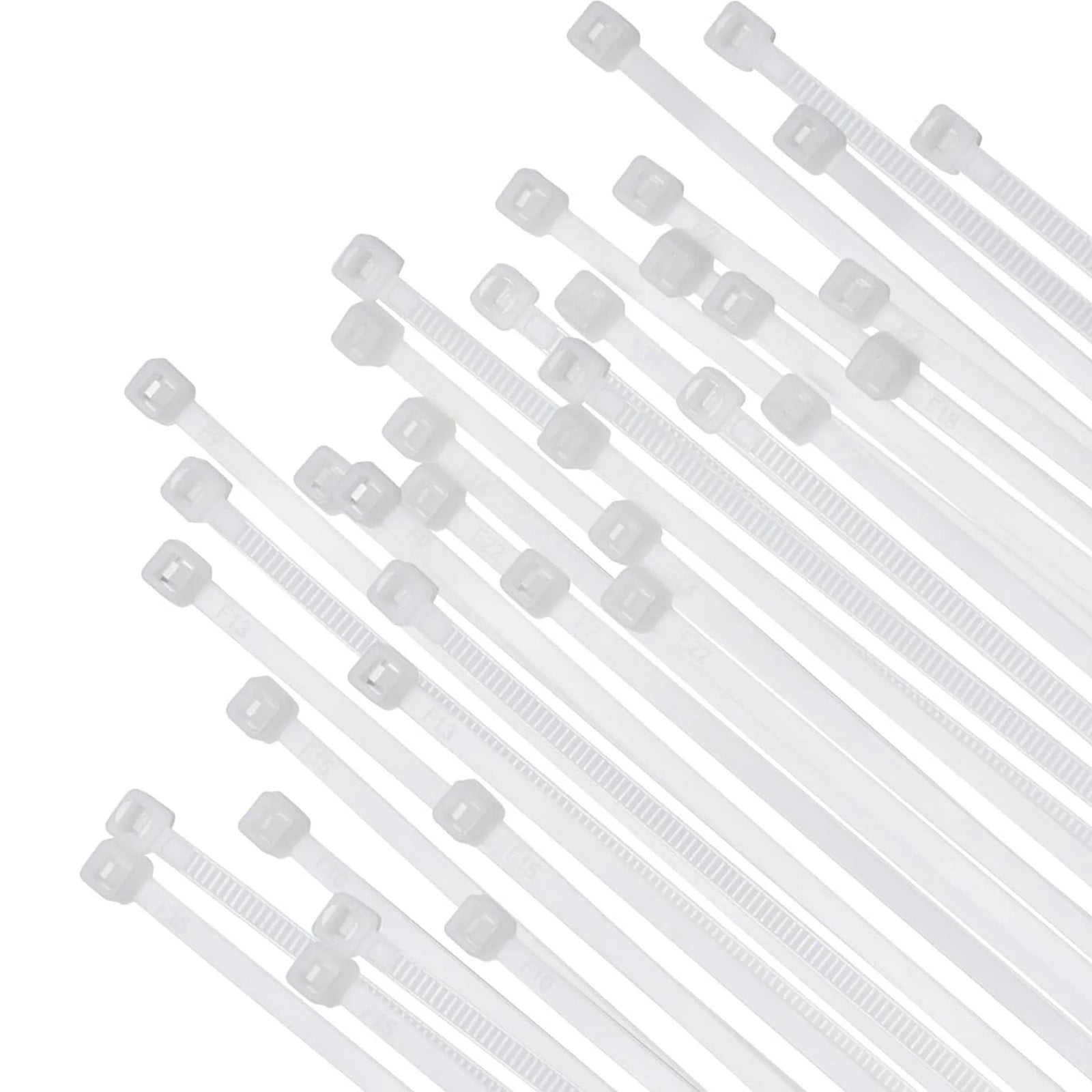 Cable Zip Ties,100 Pack White One Sizes 12 Inch Length,Nylon Universal Cable Tie,Multi-Purpose Self-Locking Nylon Cable Cord Management ,Heavy Duty Durable Adjustable Plastic Wire Ties for Home White - Image 1