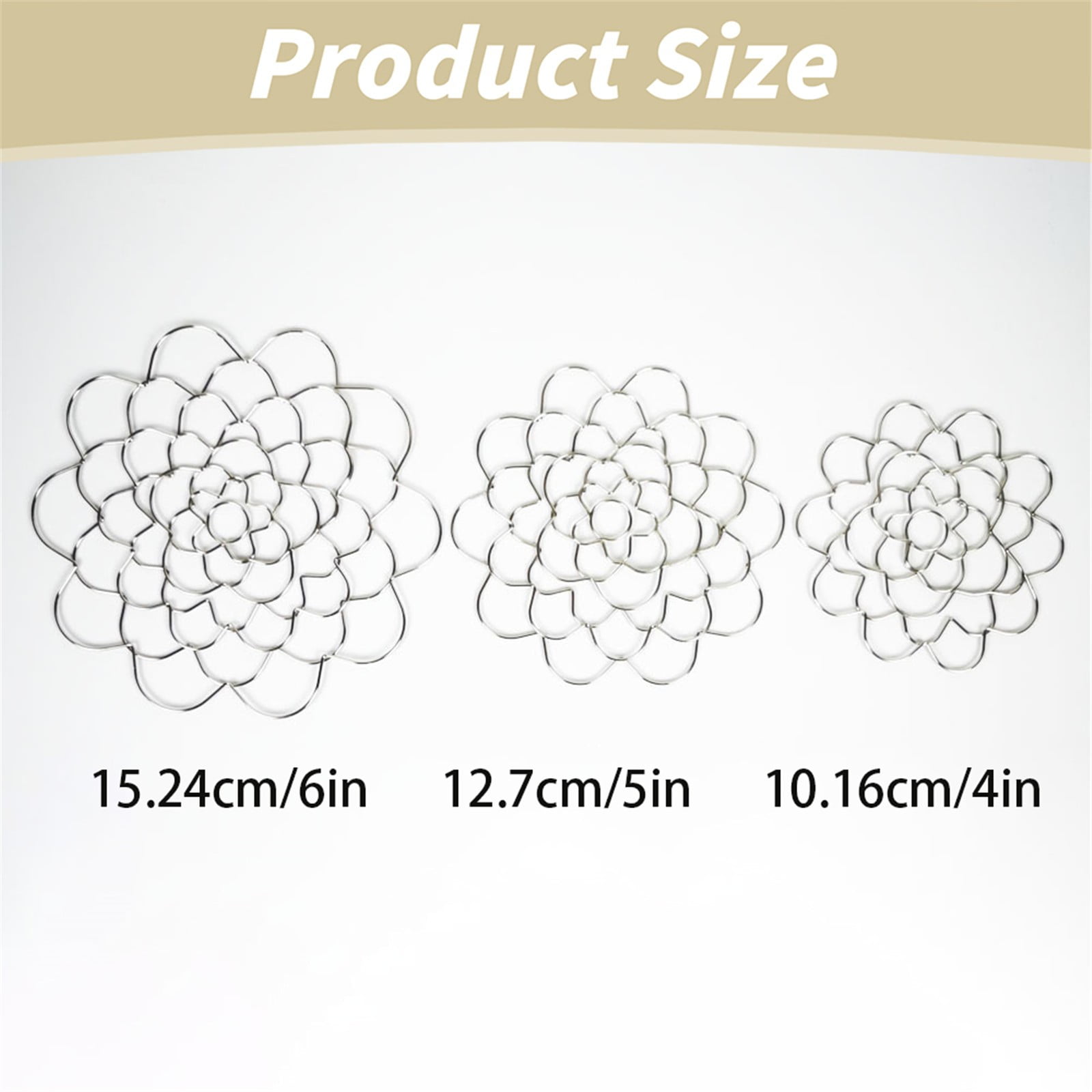 Stainless Steel Flower Arranger Frog, Wire Flower Arrangement Holder, Round Floral Lid Organizer Grid Tool, for Floral Plant Vase Stems Bouquets Fixation, Gold, 4 Inches 5