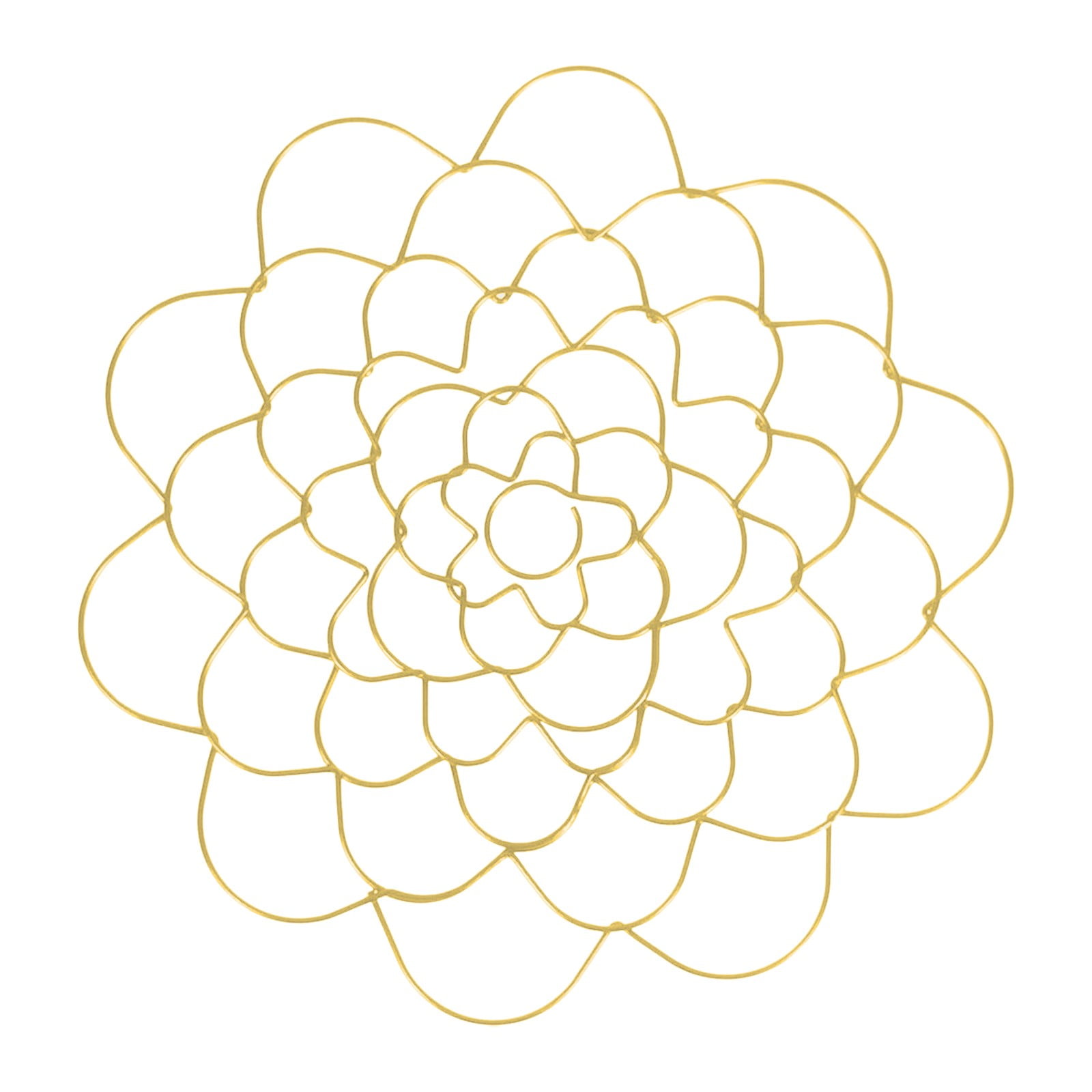 Stainless Steel Flower Arranger Frog, Wire Flower Arrangement Holder, Round Floral Lid Organizer Grid Tool, for Floral Plant Vase Stems Bouquets Fixation, Gold, 4 Inches 4