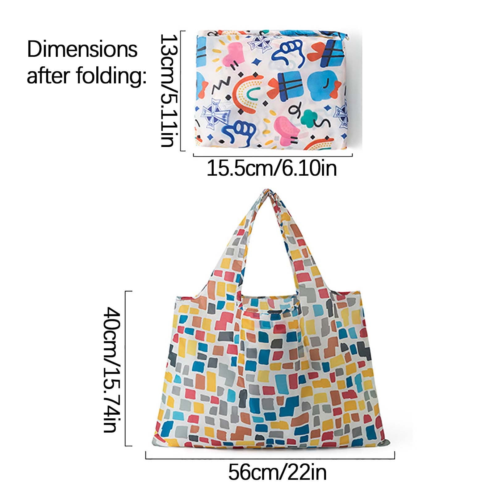 2025 New Foldable Shopping Bag,Women Reusable Tote for Groceries,Washable Shopping Long Handles Fold-Up Pouch Heavy Duty Bulk,Lightweight Eco-Friendly Compact Bag for Travel Market Daily Use Storage E - Image 3