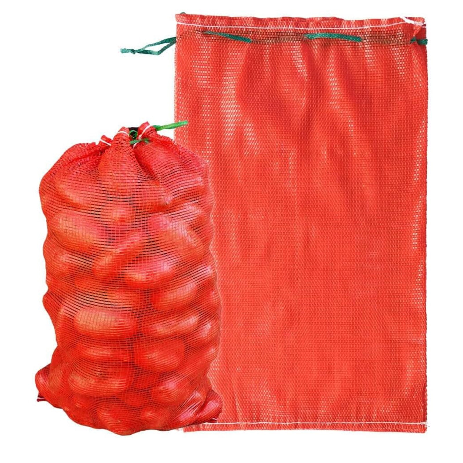 Mesh Produce Bags, 10 lbs Reusable Onion Sacks Vegetable Storage Bags Washable Net Bag, 10.63” x 18.5” for Onion Potato Firewood Crawfish, 1 Pcs 10.63