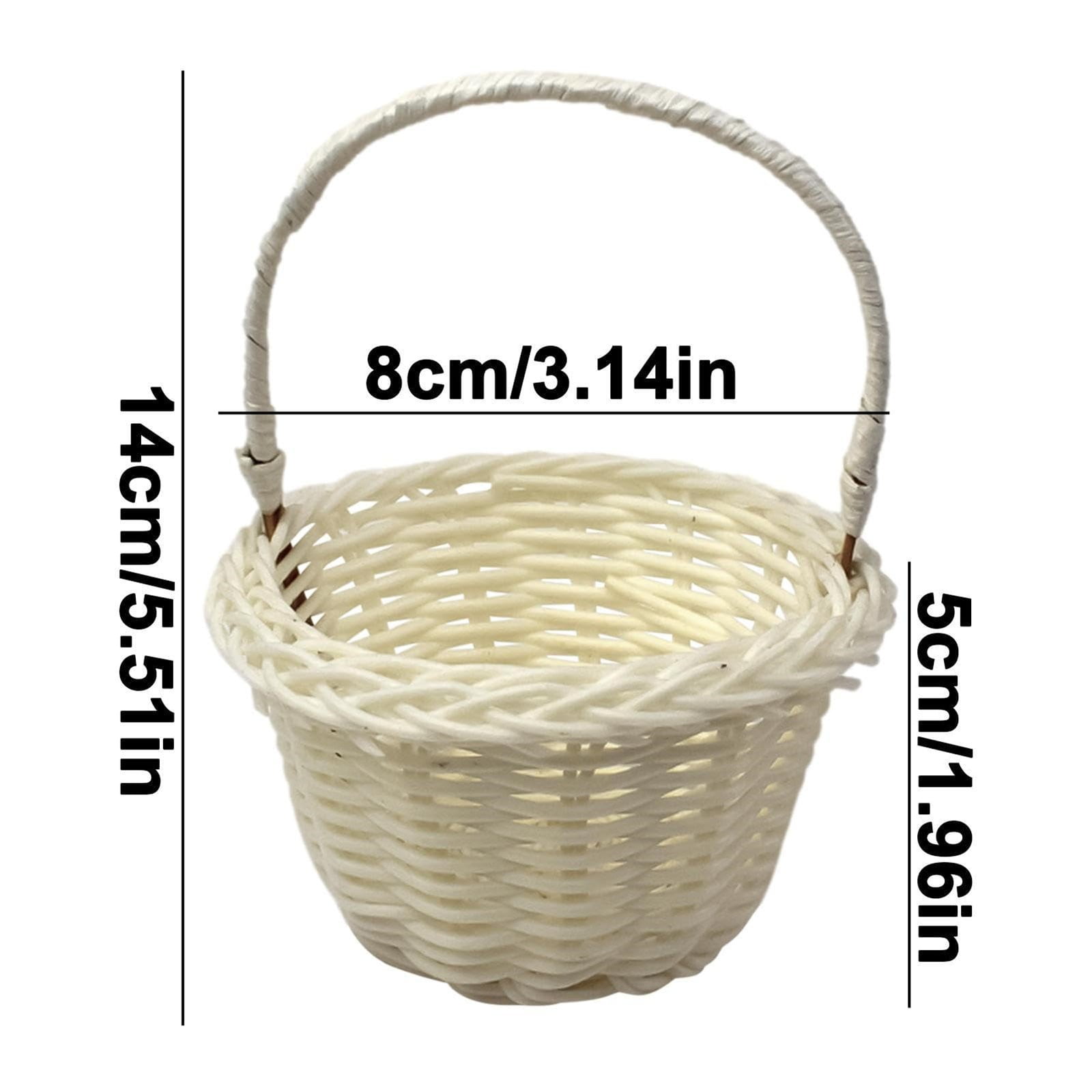 1 Piece Mini Small Wicker Basket,Wedding Flower Basket,3.14x1.96x5.51