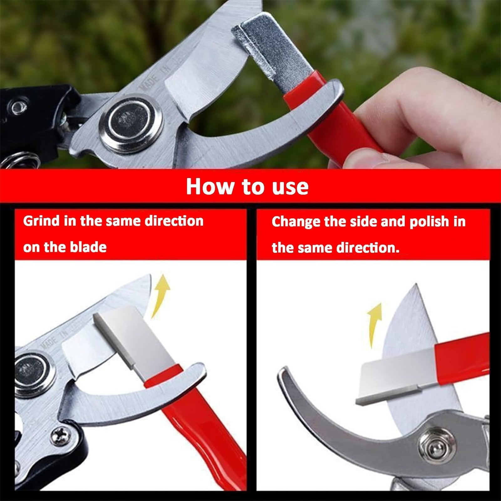 Gardening Tool Sharpener, Heavy Duty Gardening Scissors Sharpener, Quick Sharpener for Gardening PrunersKnives and Scissors, 1 Pcs, 4.72x0.47 4.72