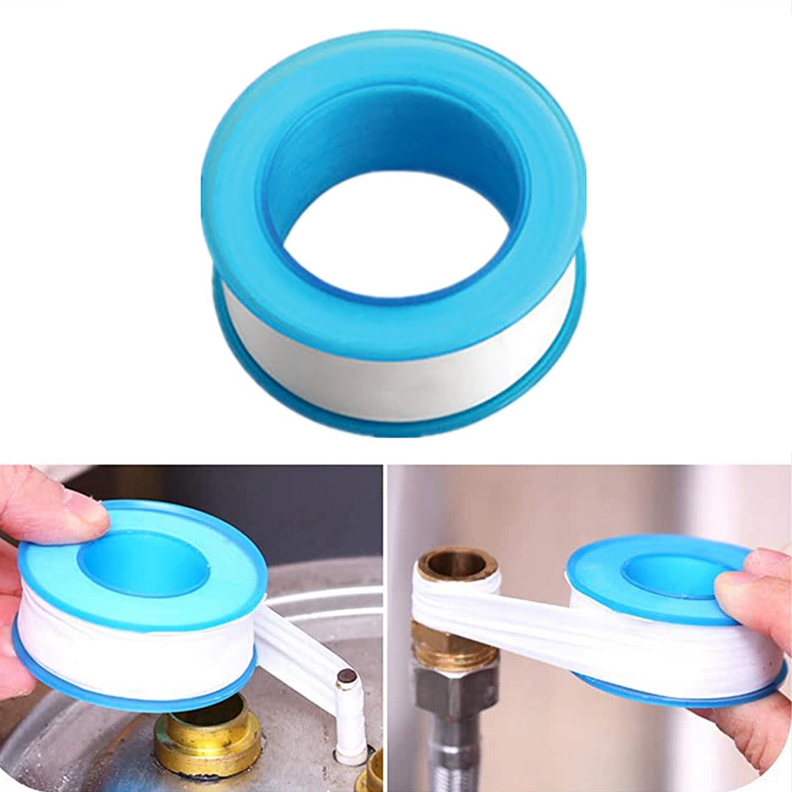 Teflon Tape, Industrial Thread Seal PTFE Tapes, Heavy Duty Plumbing Waterproof Seal Tape for Plumber, Air Head, Thread Pipe, 2 Pcs, 0.59x236.22 0.59