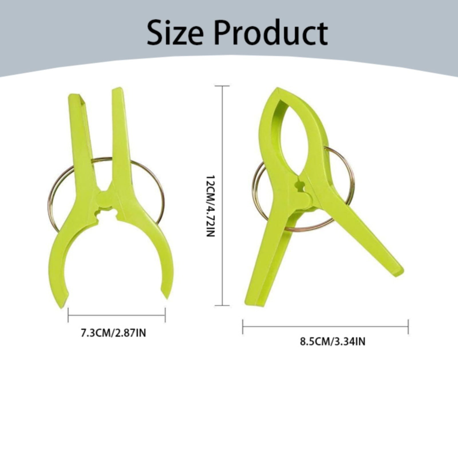 Beach Towel Clips, Colour Beach Clips, Towel Clips for Beach Chairs Cruise, Heavy Duty Clothes Pins-Keep Your Towel from Blowing Away, Beach Accessories for Vacation, Set of 4, 3.34x4.72 3.34