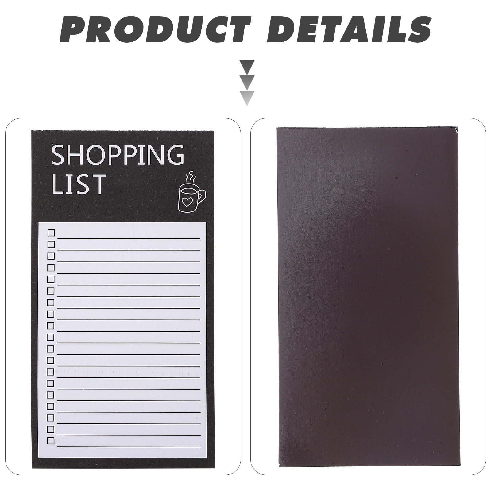 Magnetic Notepads for Fridge, Big Notepads for Shopping List,Reminders -Strong Magnetic Back- Memo Pads,Full Magnet Back Design Notepad for Shopping Lists,2.95x5.51