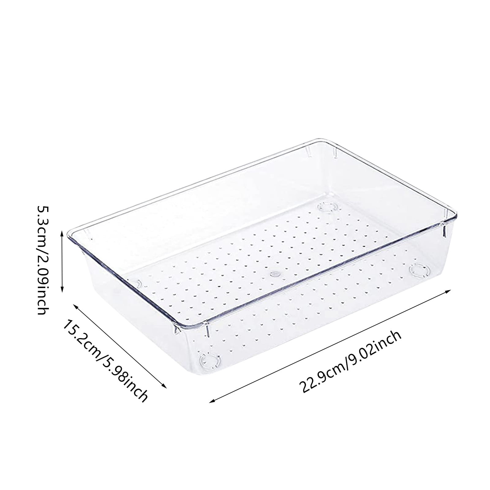 Rectangular Empty torage Box, Plastic Pencil Case, Clear Storage Container for Pencil,Crayon,Sticker,Cosmetics, 1 Pcs, 5.24x2.44x0.98 9.02