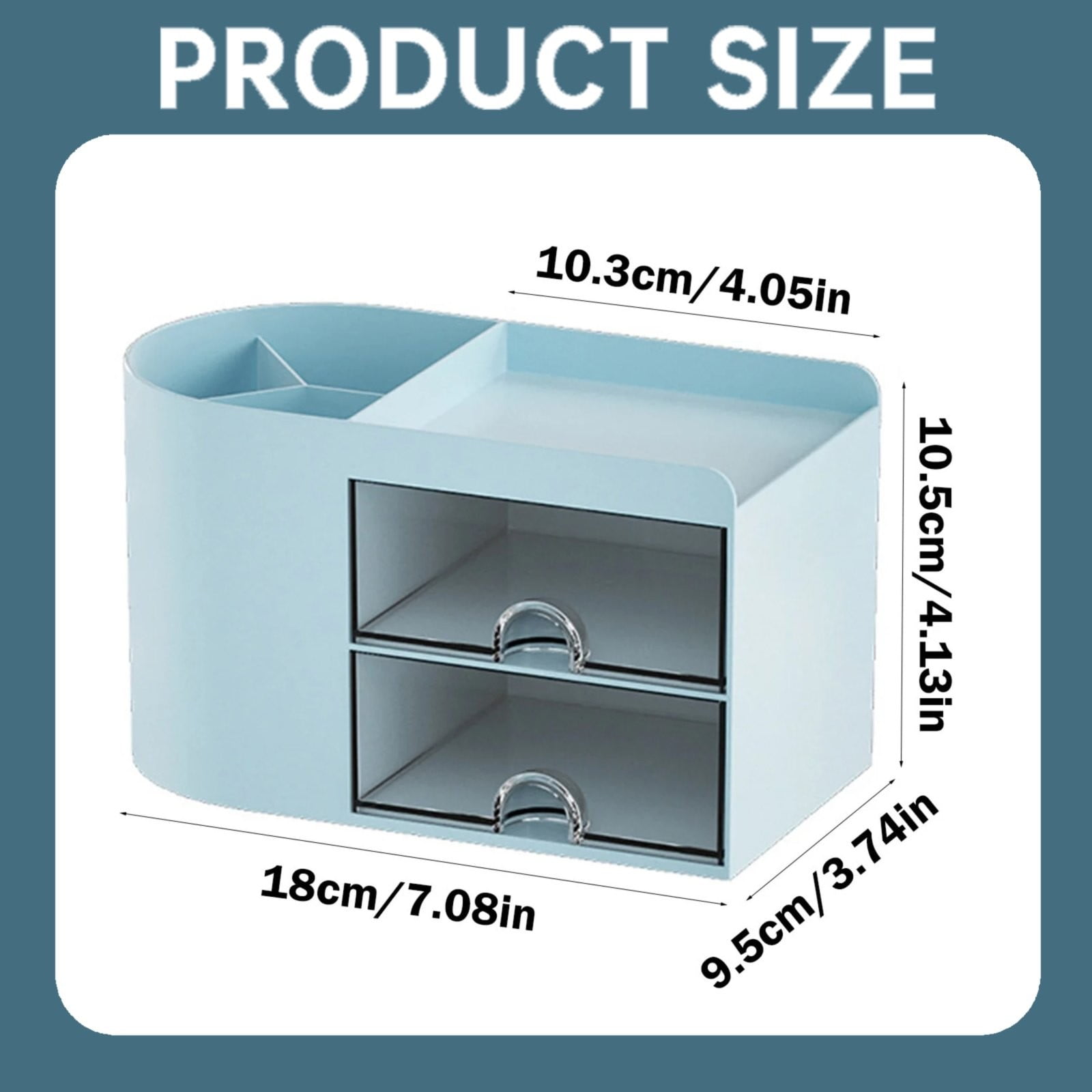Rectangular Empty torage Box, Plastic Pencil Case, Clear Storage Container for Pencil,Crayon,Sticker,Cosmetics, 1 Pcs, 5.24x2.44x0.98 7.08x3.74x4.13 White - Image 3