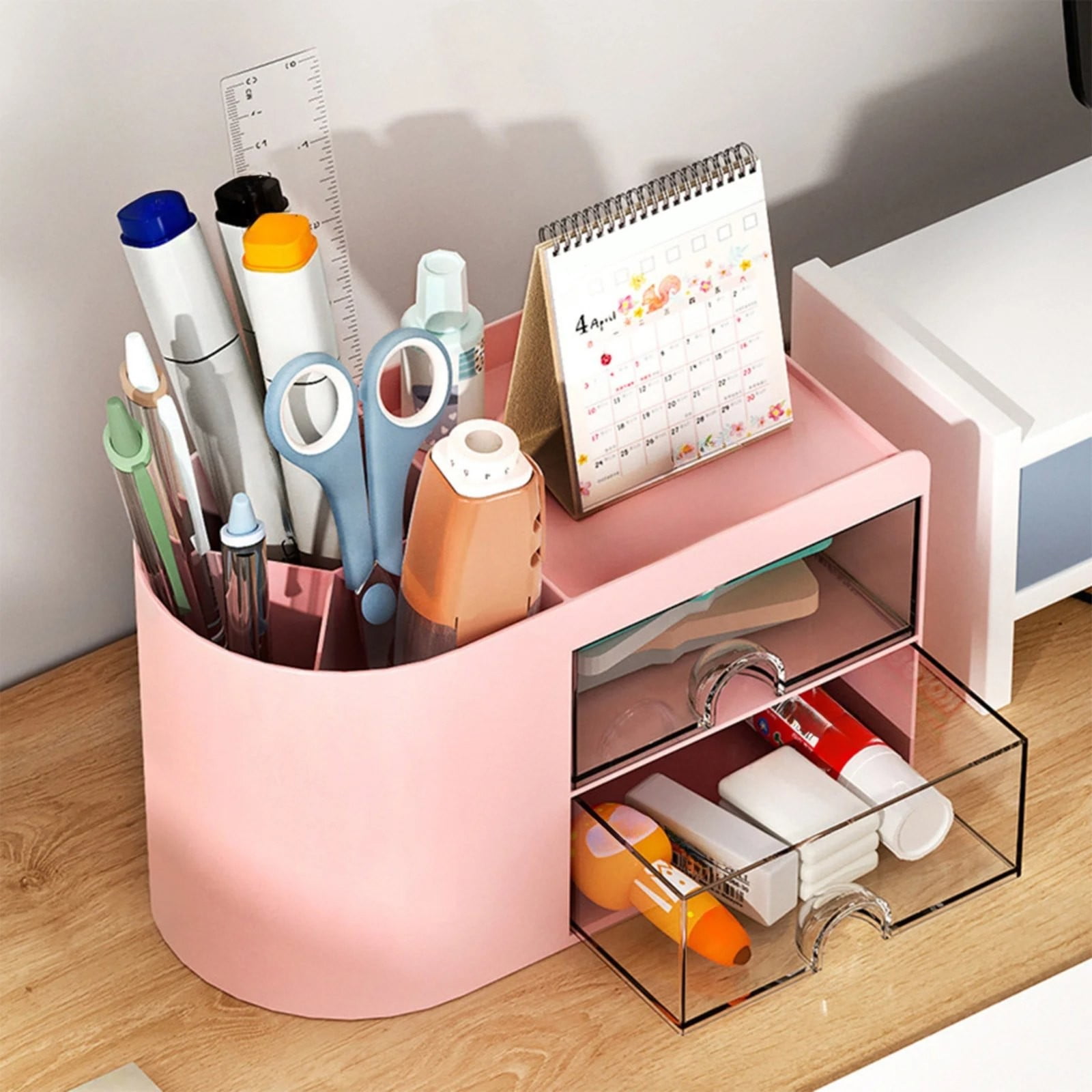 Rectangular Empty torage Box, Plastic Pencil Case, Clear Storage Container for Pencil,Crayon,Sticker,Cosmetics, 1 Pcs, 5.24x2.44x0.98 7.08x3.74x4.13 White - Image 6