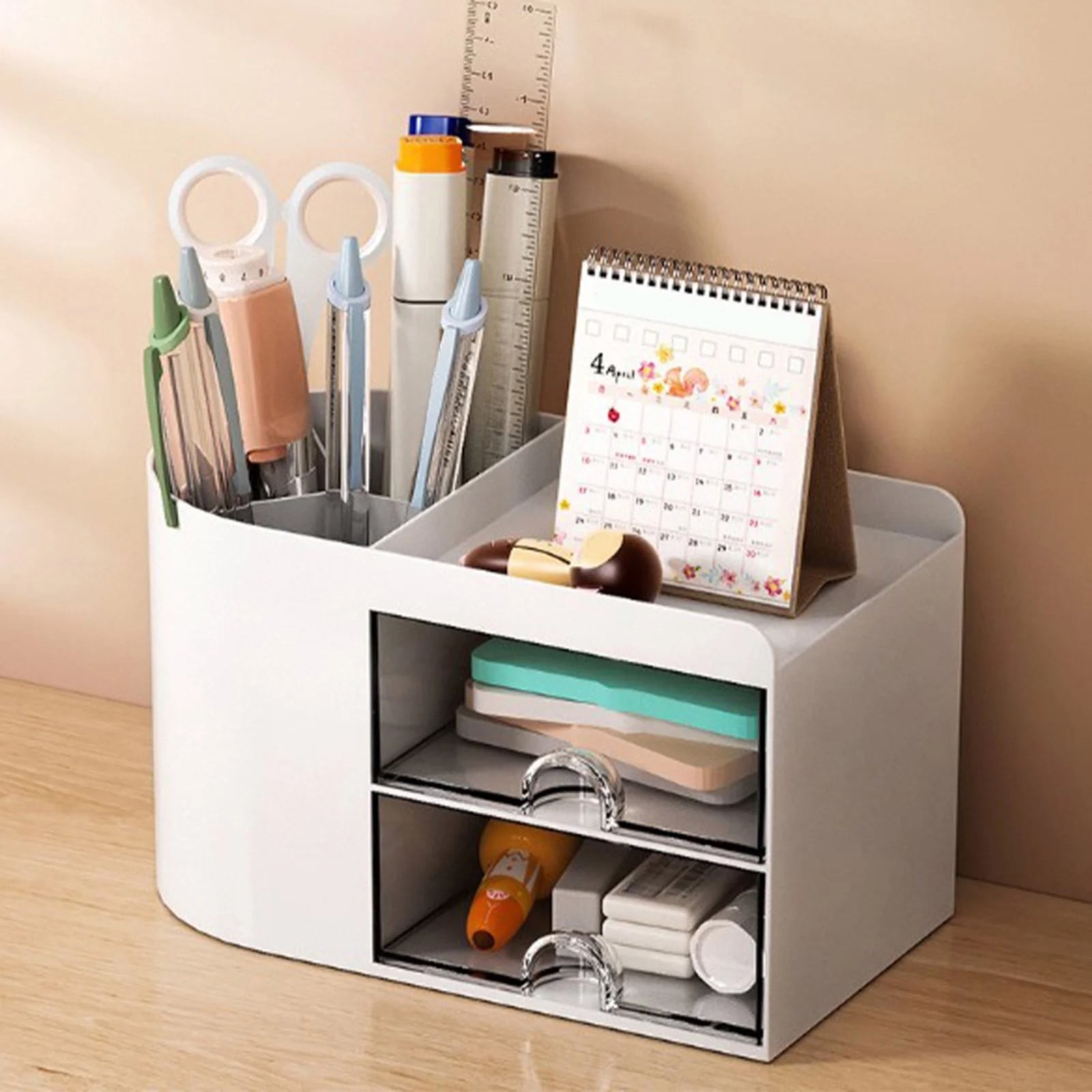 Rectangular Empty torage Box, Plastic Pencil Case, Clear Storage Container for Pencil,Crayon,Sticker,Cosmetics, 1 Pcs, 5.24x2.44x0.98 7.08x3.74x4.13 White - Image 7