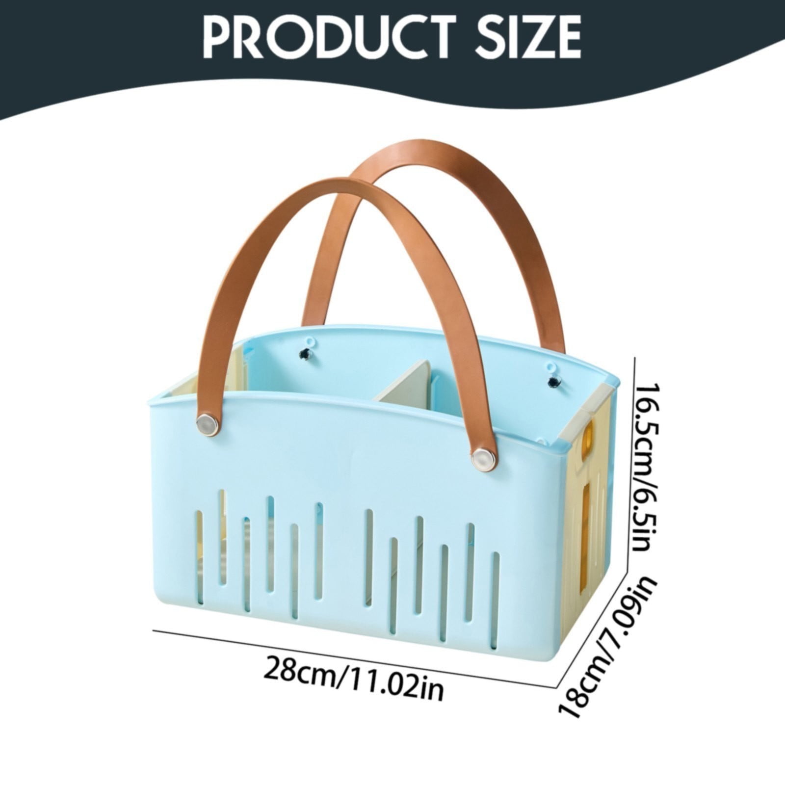 Cotton Woven Basket with PU Leather Handle, Clothes Toys Candy Gifts Cotton Rope Organizer, Living Room Basket Bathroom Shower Storage Laundry Basket, Dog Cat Bed, Fall Basket, 11.02x8.66x4.33 11.02