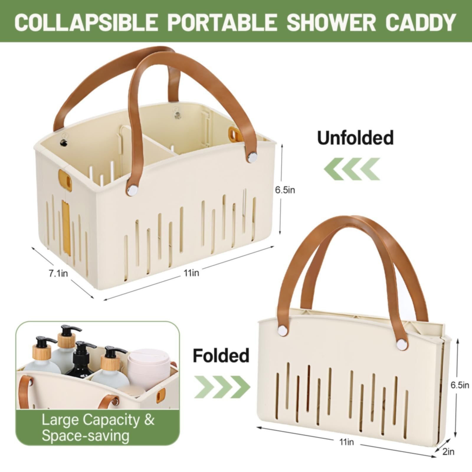 Cotton Woven Basket with PU Leather Handle, Clothes Toys Candy Gifts Cotton Rope Organizer, Living Room Basket Bathroom Shower Storage Laundry Basket, Dog Cat Bed, Fall Basket, 11.02x8.66x4.33 12.59