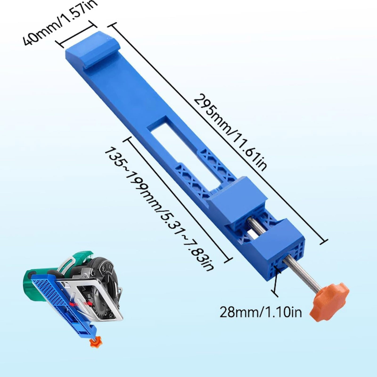 Adjustable Cutting Machine Base Guide, Electric Circular Saw Milling Positioning Clamp, Precision Wood Cutting Guide Cutting Machine Base Guide for Cutting and Milling Tasks, 1.57x11.61 11.61