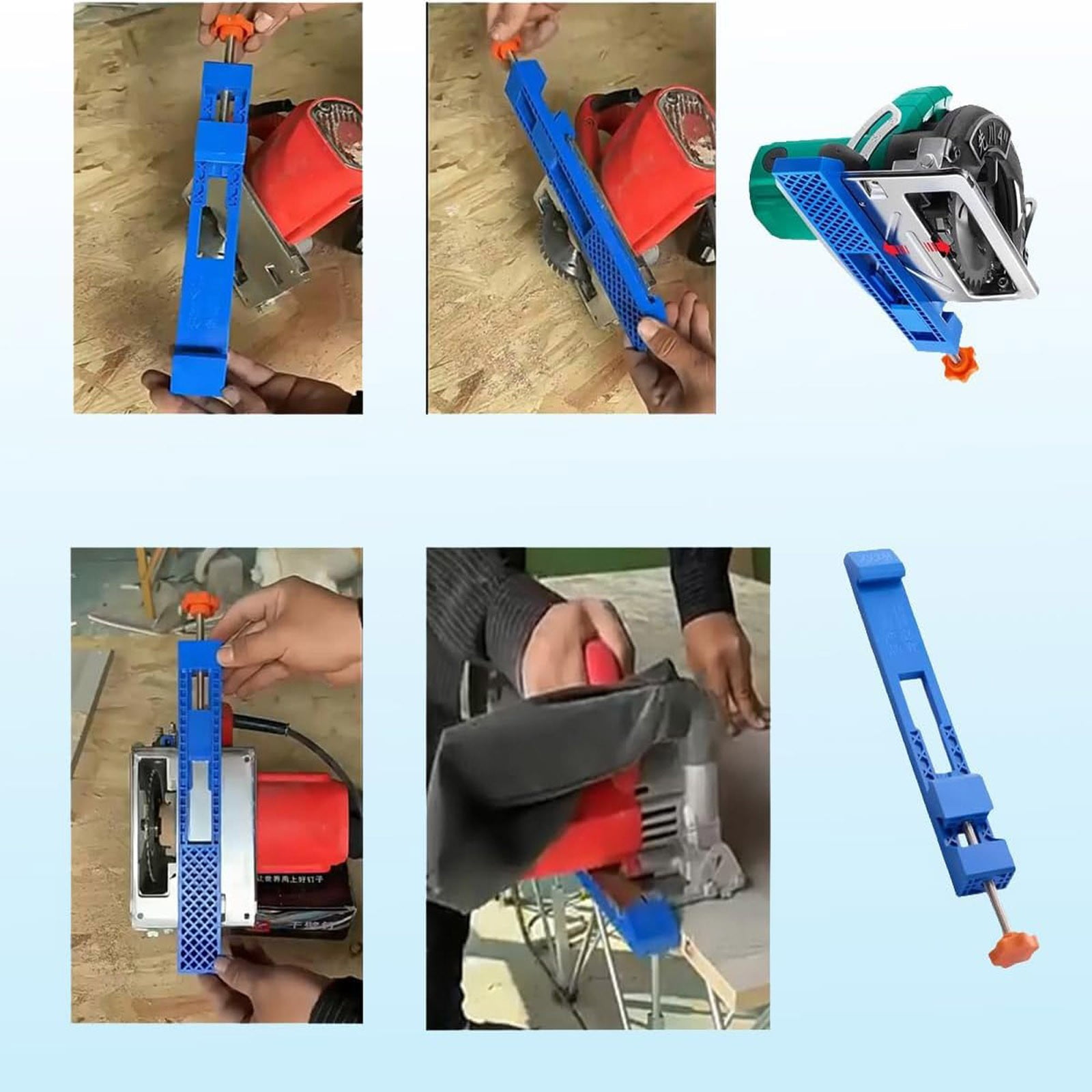 Adjustable Cutting Machine Base Guide, Electric Circular Saw Milling Positioning Clamp, Precision Wood Cutting Guide Cutting Machine Base Guide for Cutting and Milling Tasks, 1.57x11.61 11.61