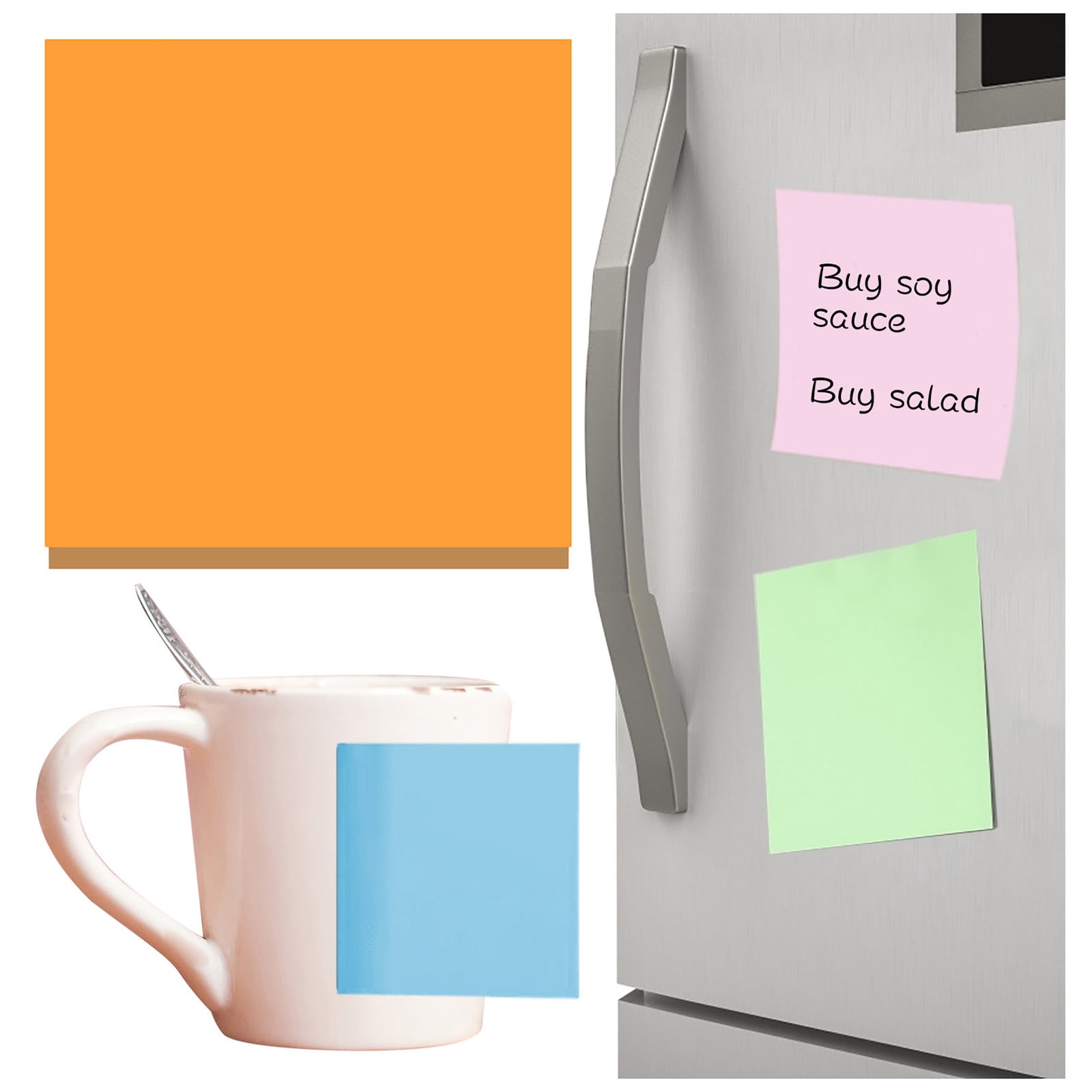 1 Pack Premium Multi-Use Sticky Notes 3x3 in Post Bright Stickies Colorful Super Sticking Power Memo Pads, Strong Adhesive, 100 Sheets/pad, Super Sticking Power Memo Pads(light blue,3x3
