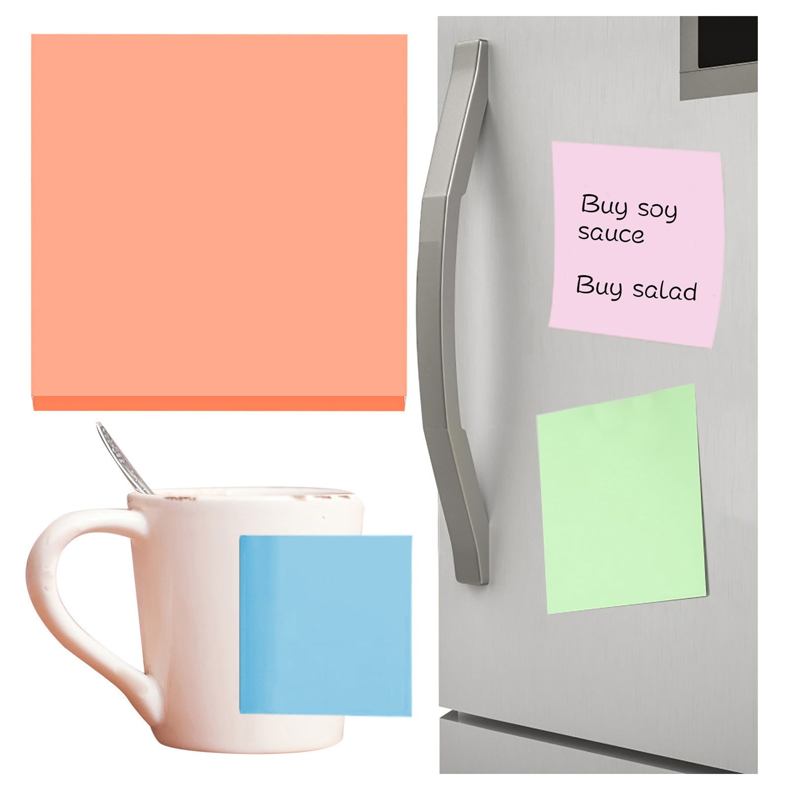 1 Pack Premium Multi-Use Sticky Notes 3x3 in Post Bright Stickies Colorful Super Sticking Power Memo Pads, Strong Adhesive, 100 Sheets/pad, Super Sticking Power Memo Pads(light blue,3x3